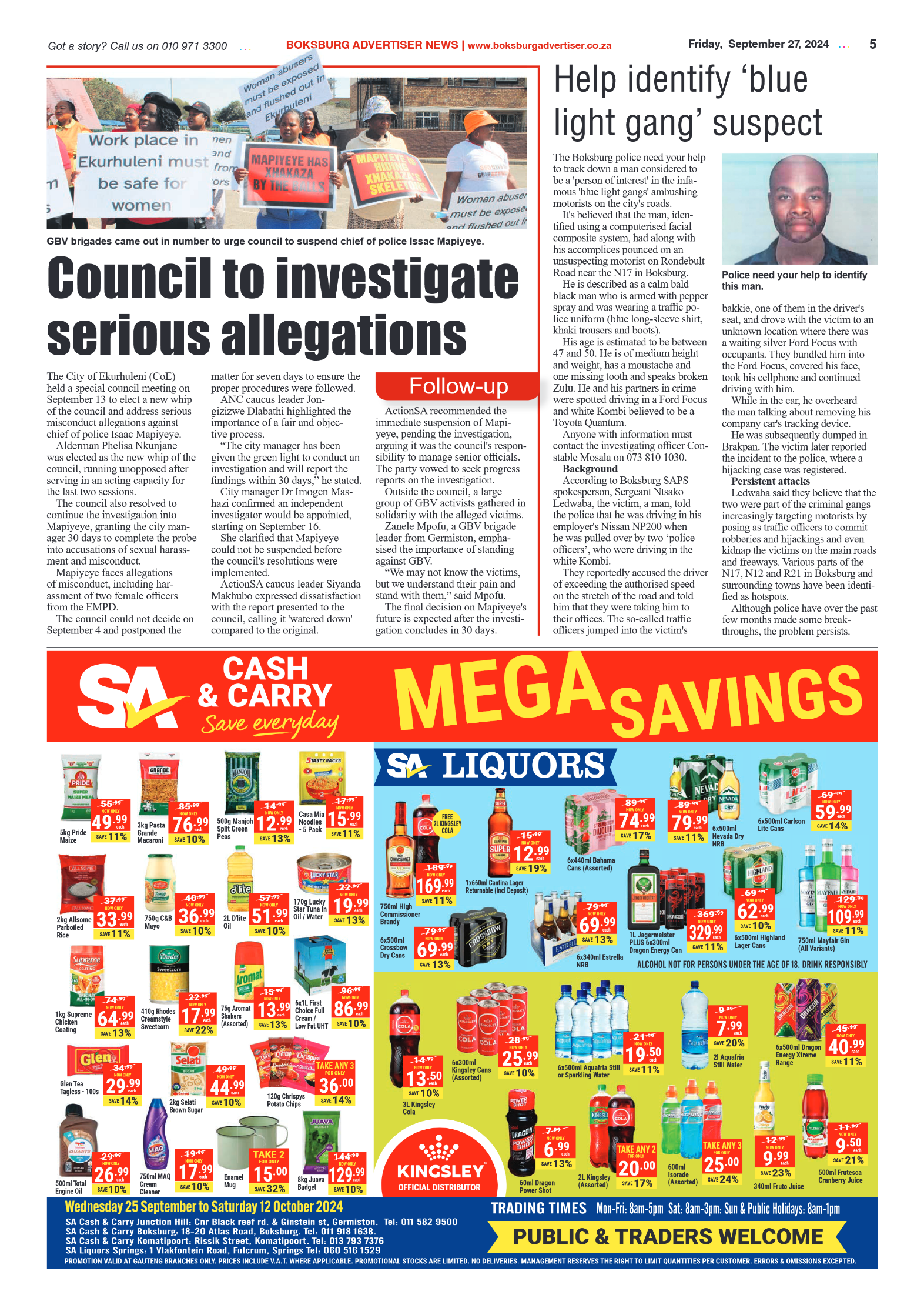 Boksburg Advertiser 27 September 2024 page 5