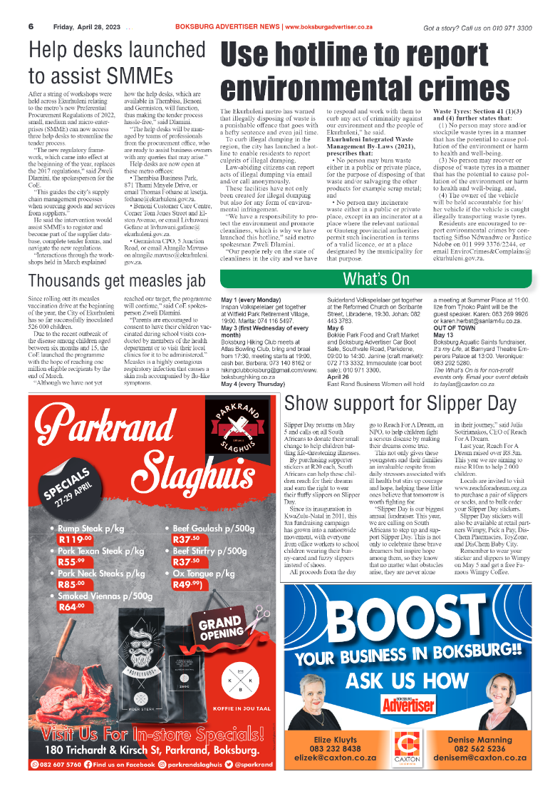 Boksburg Advertiser 28 April 2023 page 6