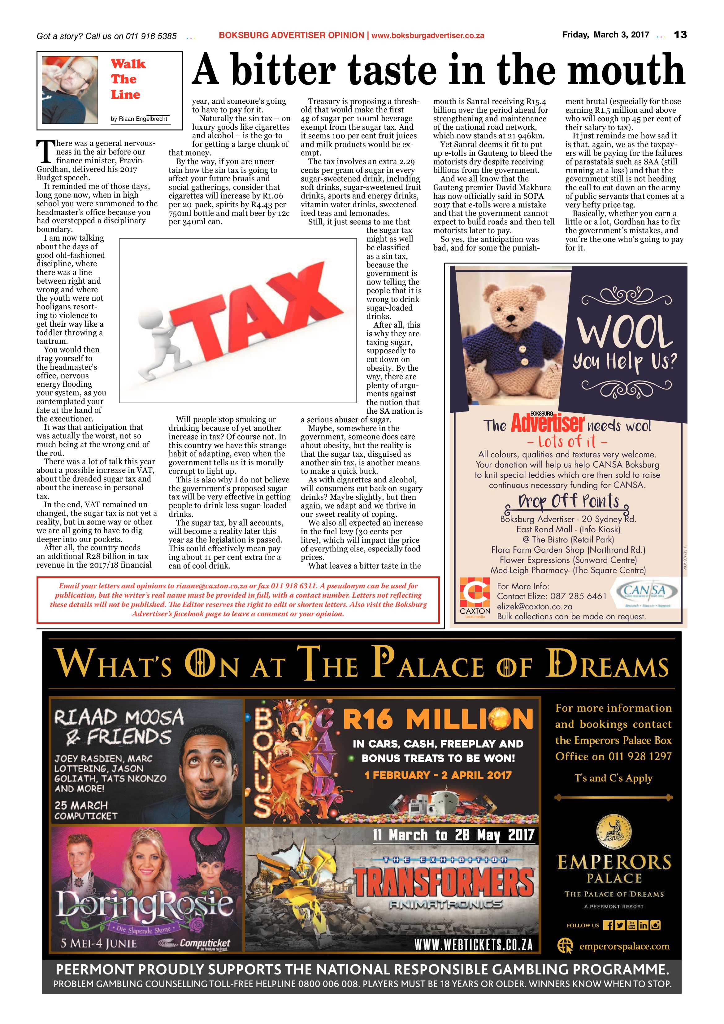 Boksburg Advertiser 28 February 2017 page 13