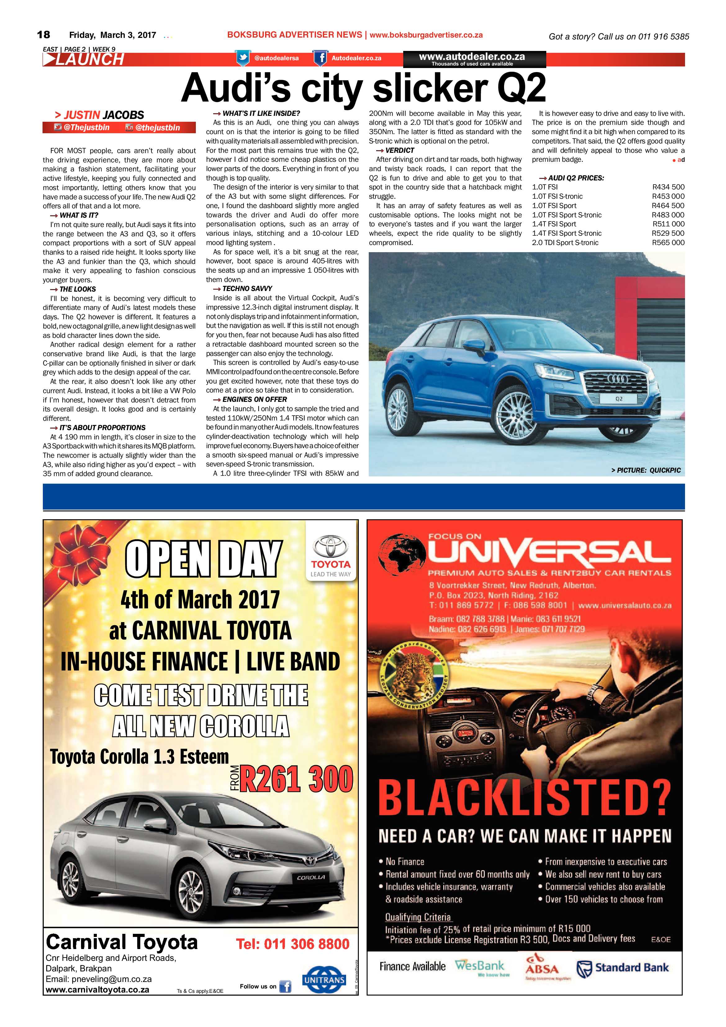 Boksburg Advertiser 28 February 2017 page 18