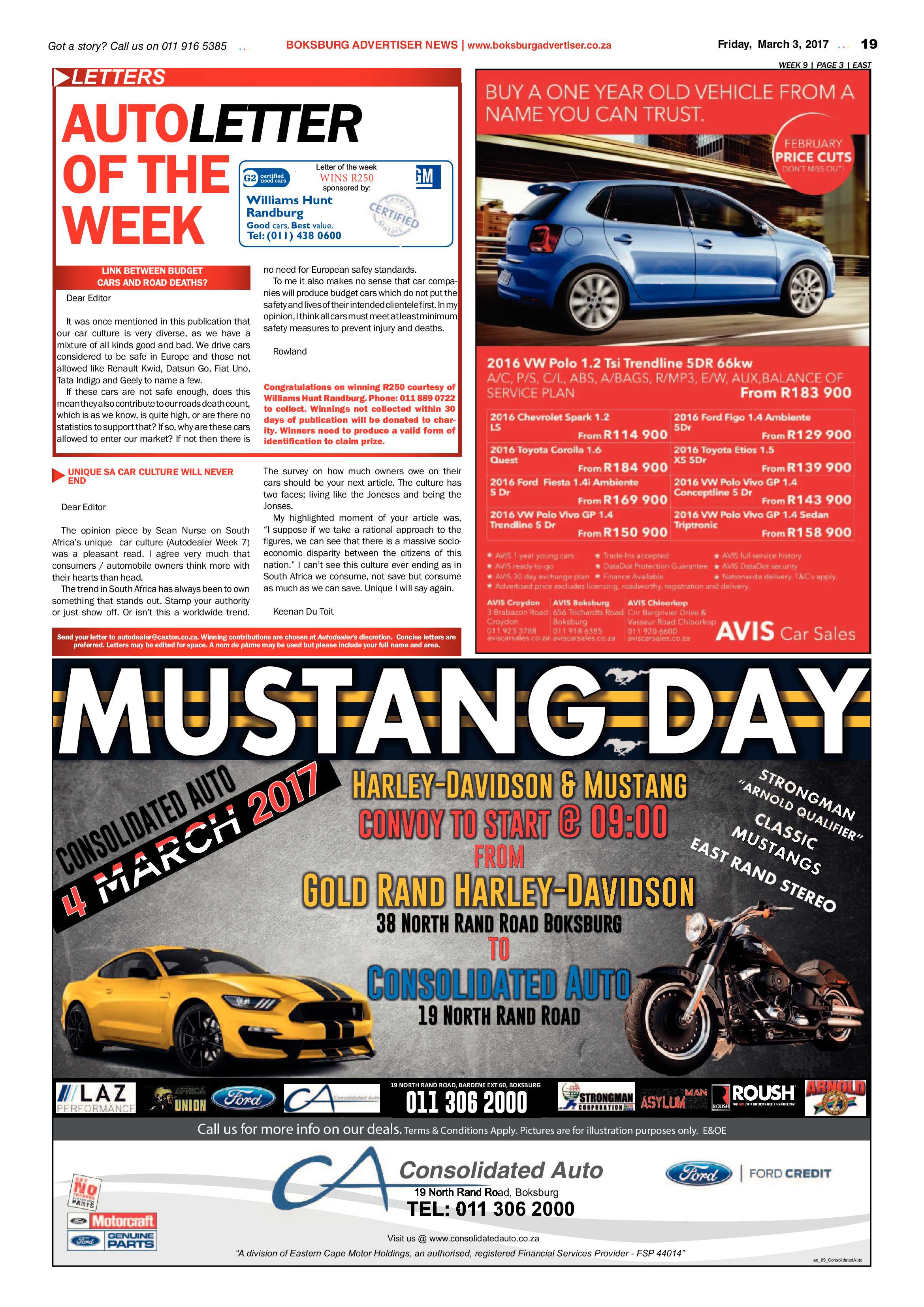 Boksburg Advertiser 28 February 2017 page 19