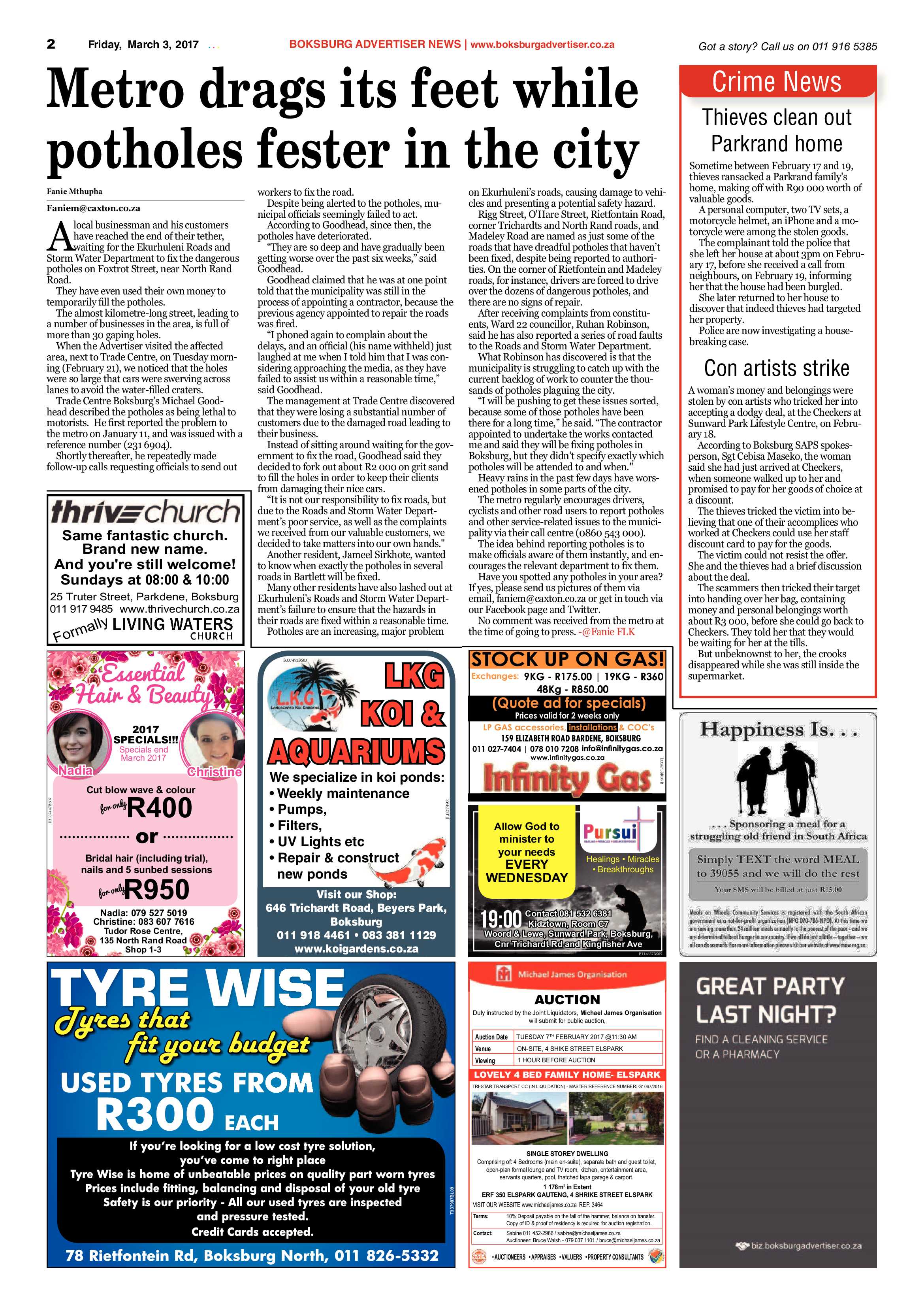 Boksburg Advertiser 28 February 2017 page 2
