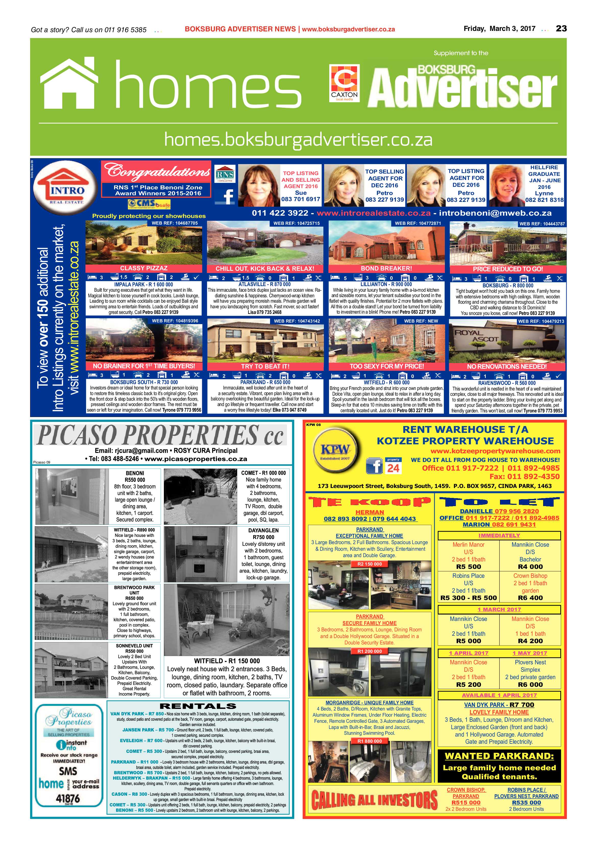 Boksburg Advertiser 28 February 2017 page 23