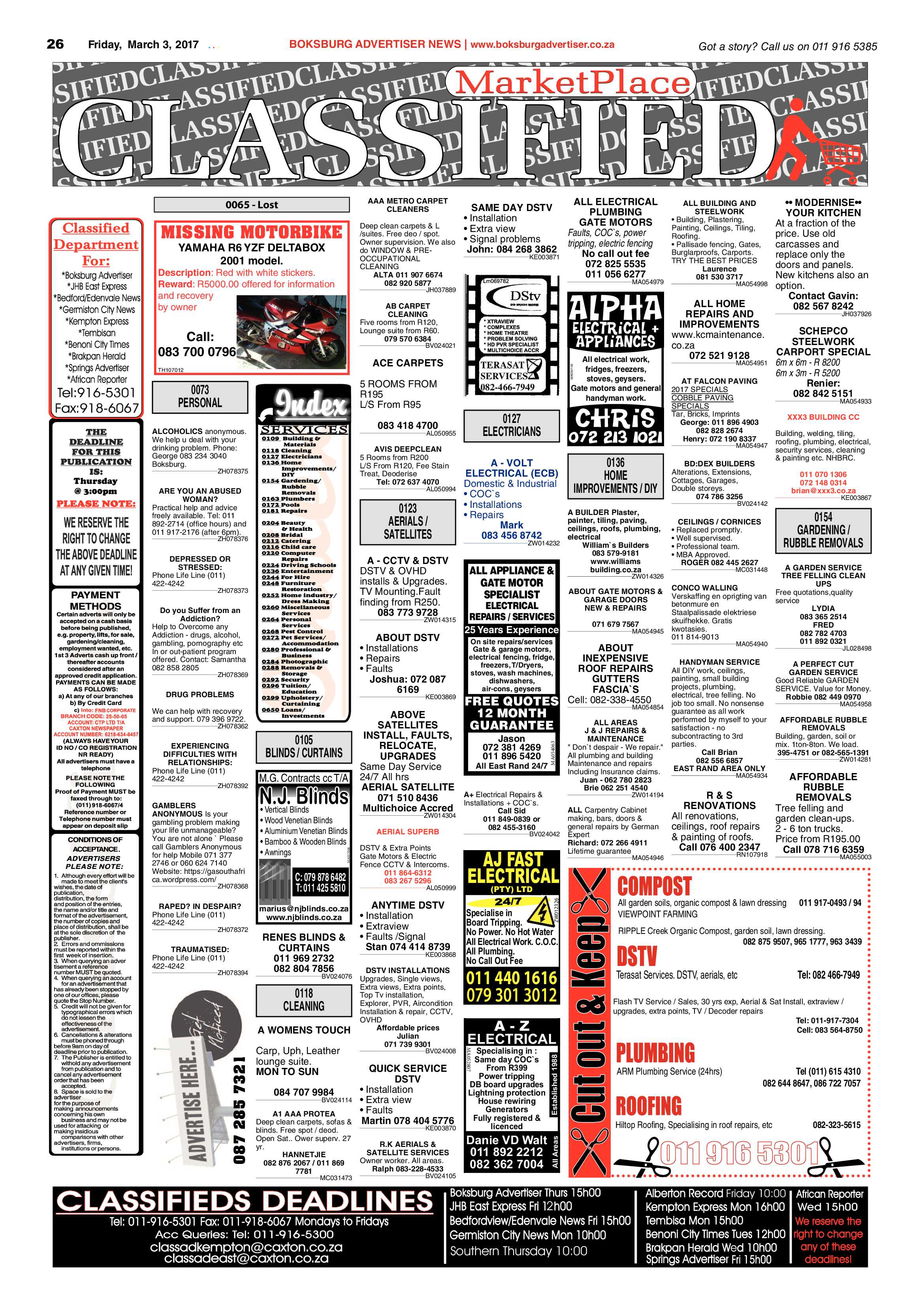 Boksburg Advertiser 28 February 2017 page 26