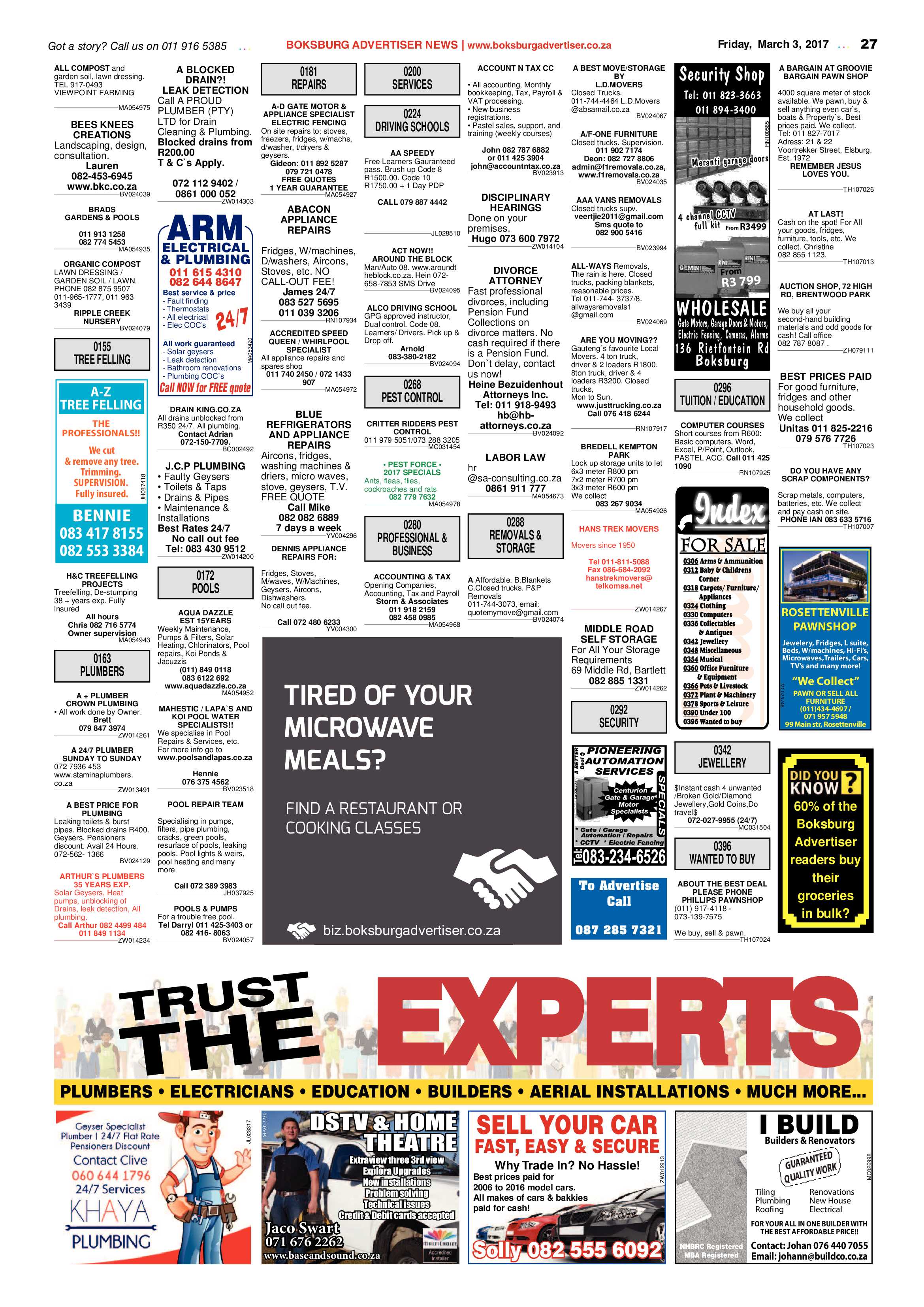 Boksburg Advertiser 28 February 2017 page 27