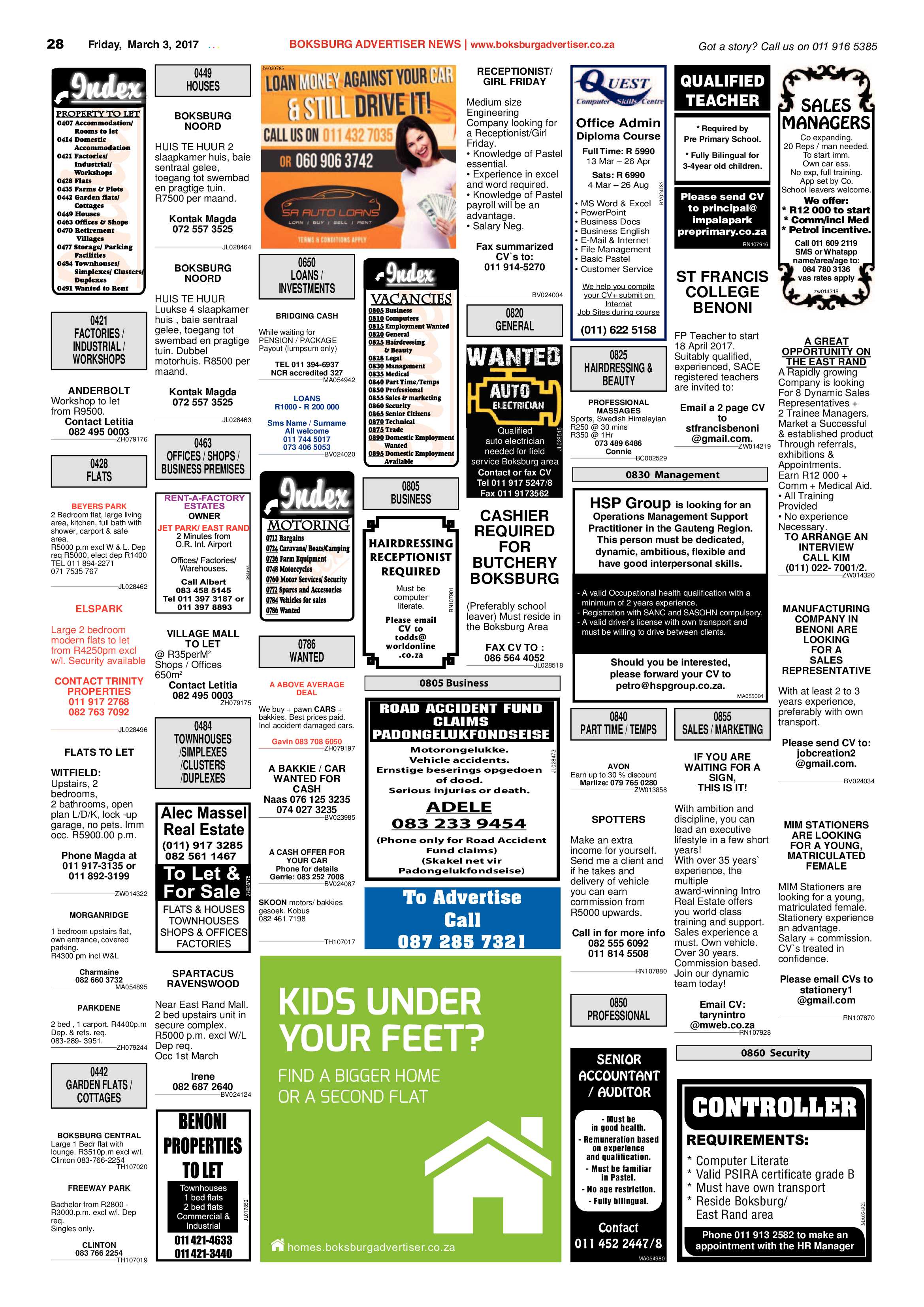 Boksburg Advertiser 28 February 2017 page 28