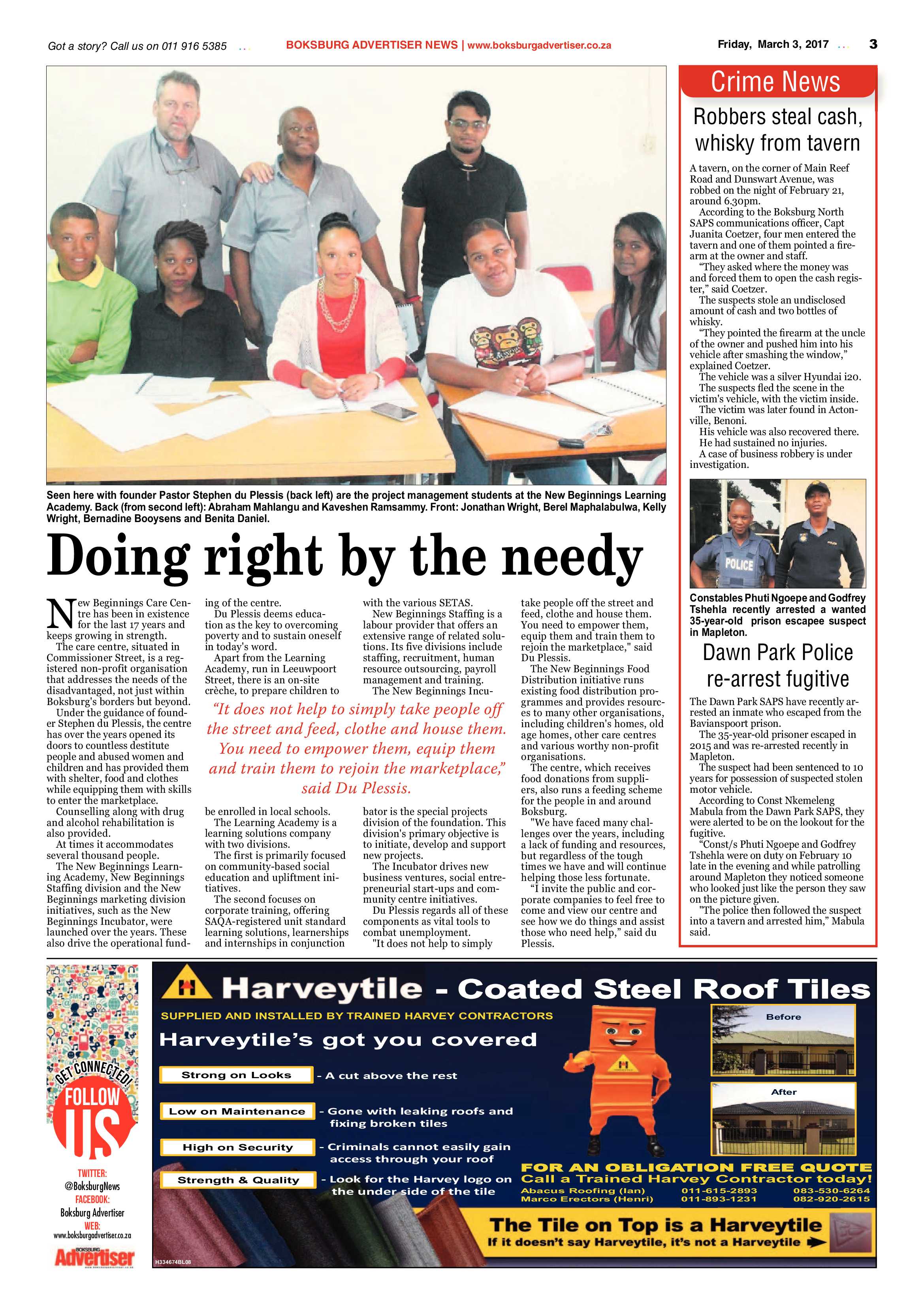 Boksburg Advertiser 28 February 2017 page 3