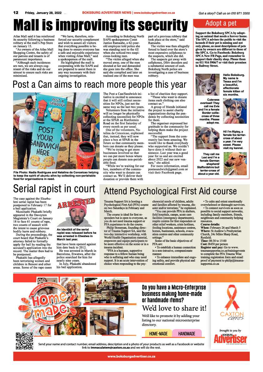 Boksburg Advertiser 28 January 2022 page 12