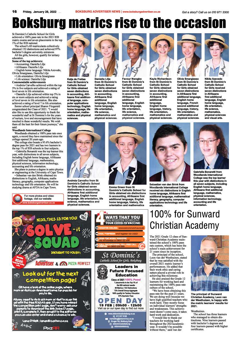 Boksburg Advertiser 28 January 2022 page 16