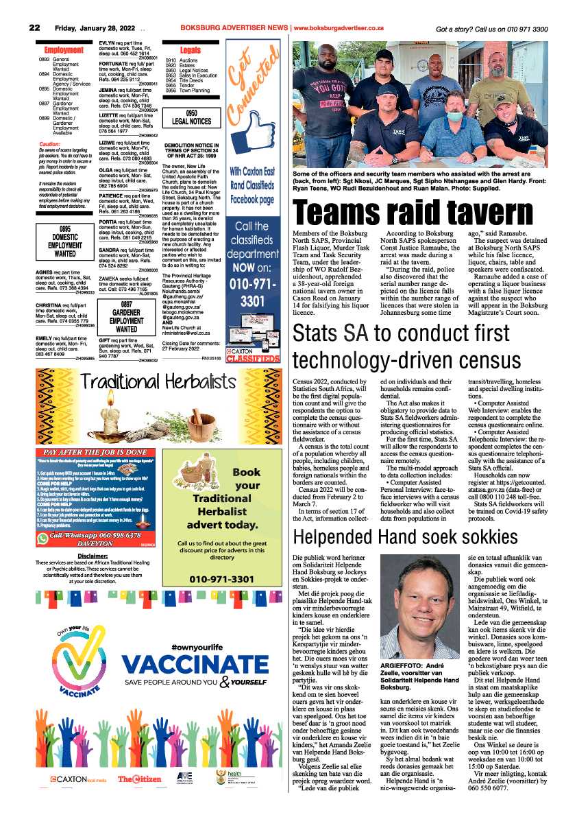 Boksburg Advertiser 28 January 2022 page 22