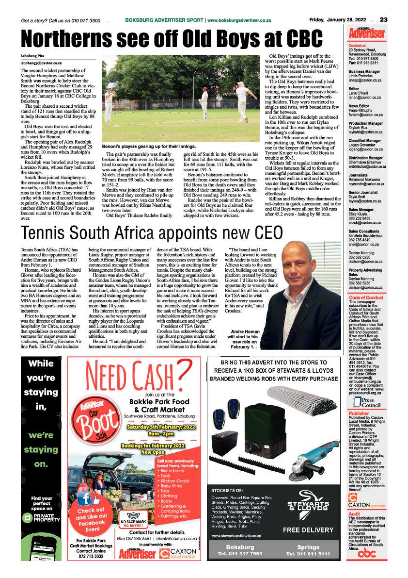 Boksburg Advertiser 28 January 2022 page 23