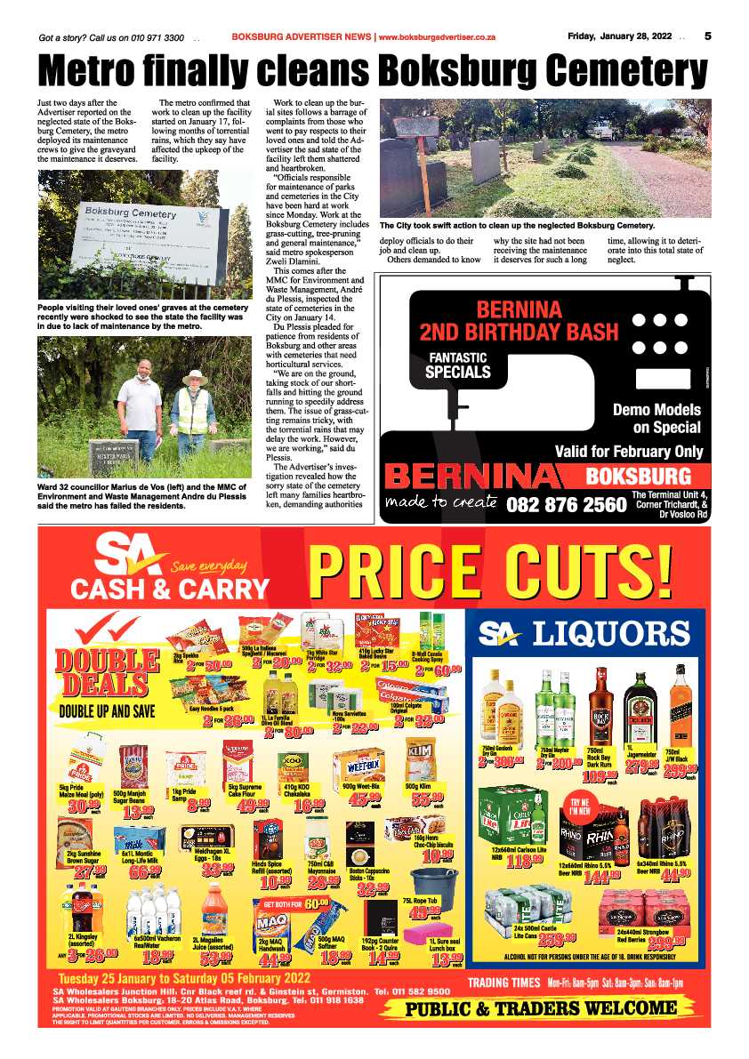 Boksburg Advertiser 28 January 2022 page 5