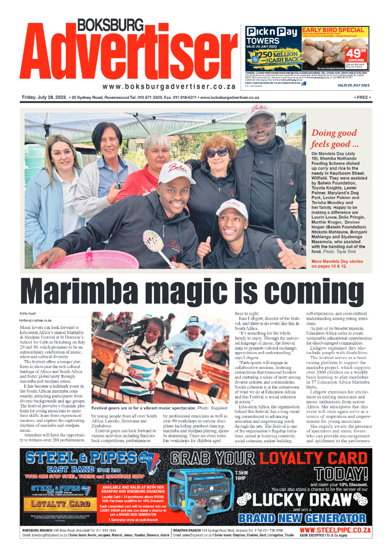 Boksburg Advertiser 28 July 2023 page 1