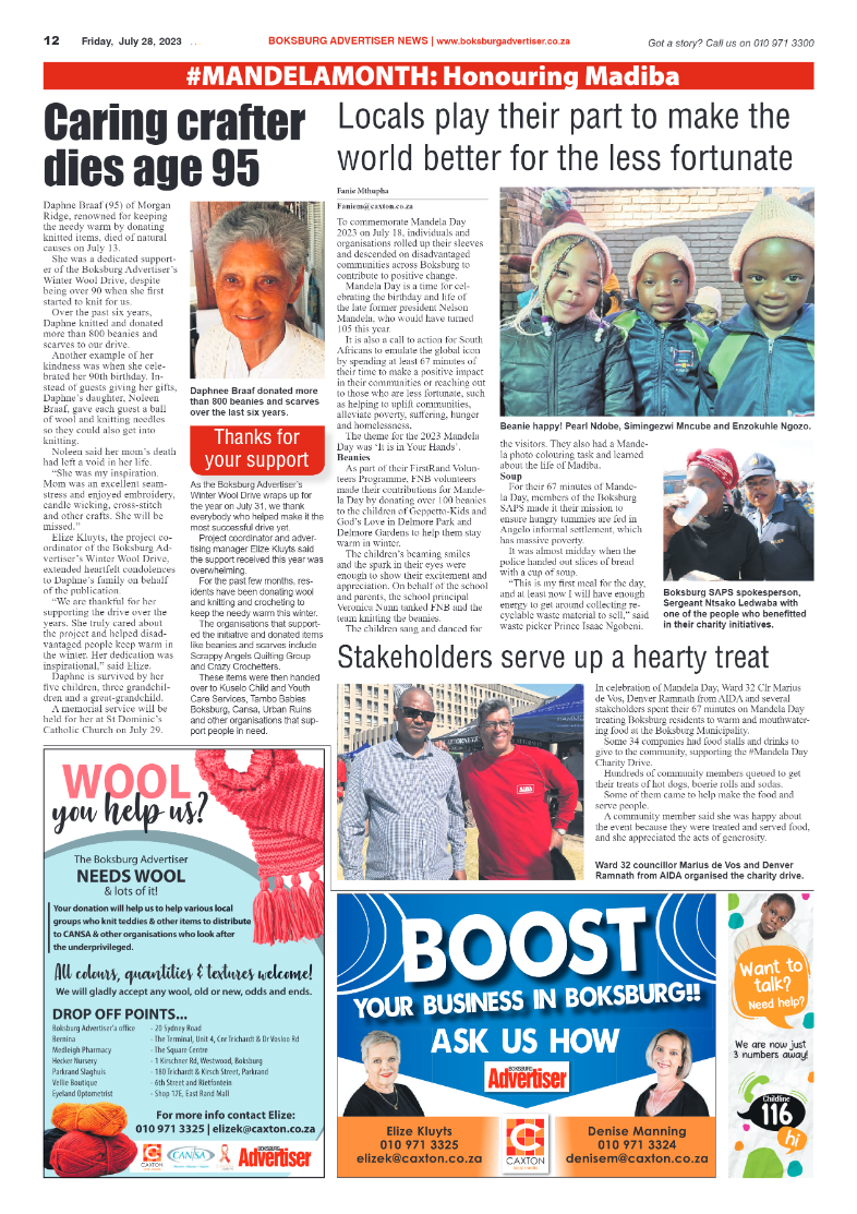 Boksburg Advertiser 28 July 2023 page 12