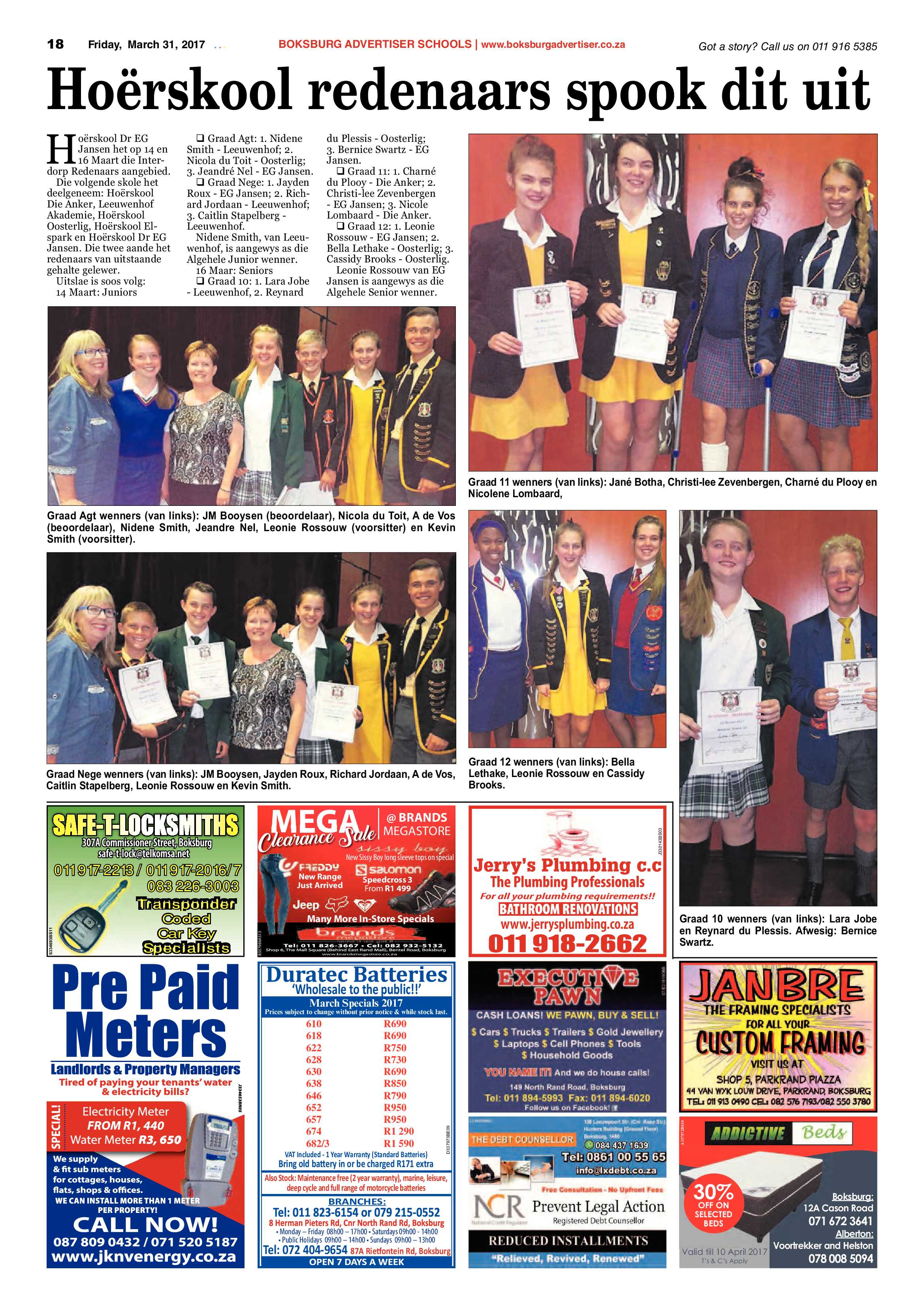 Boksburg Advertiser 28 March 2017 page 18