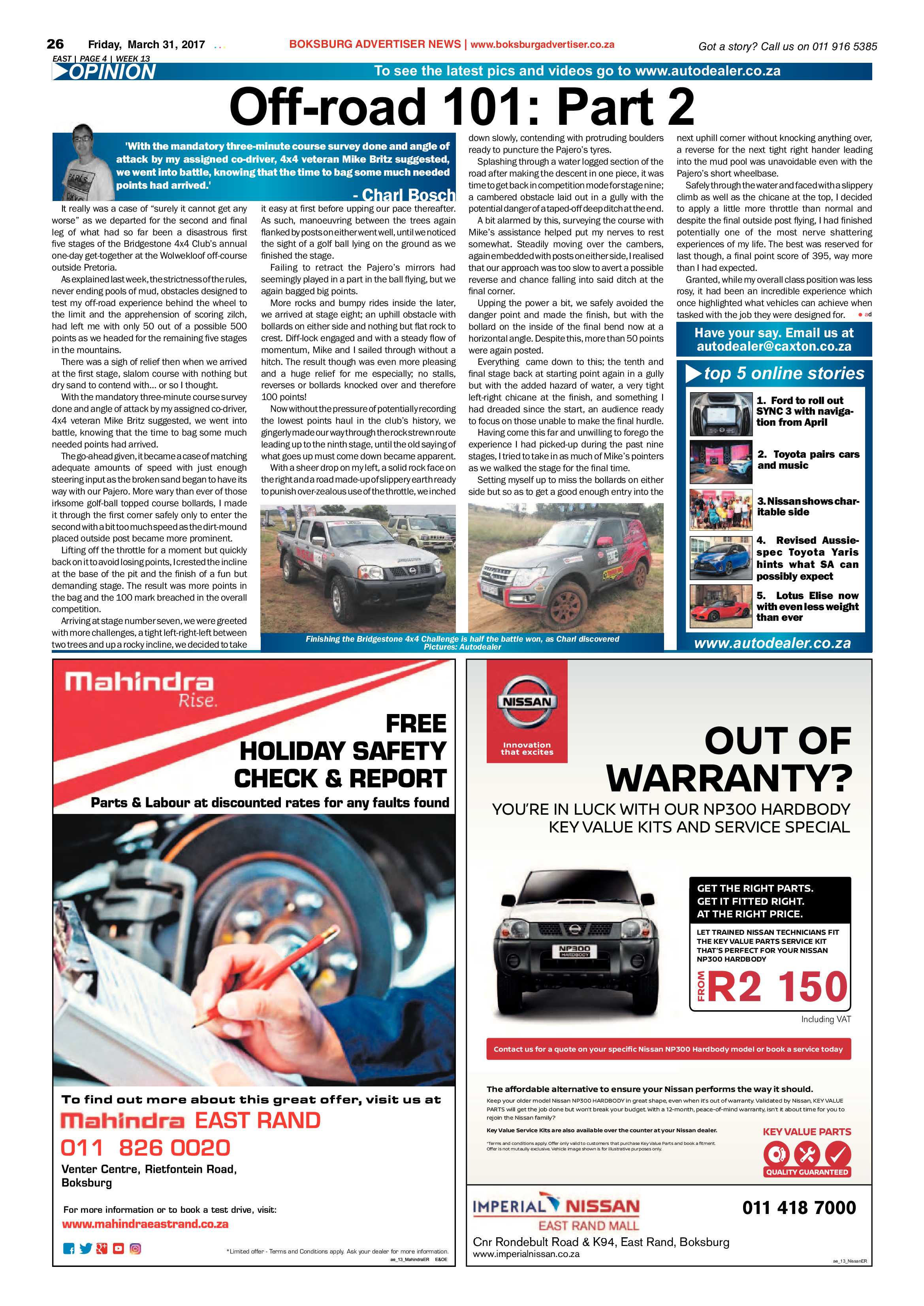 Boksburg Advertiser 28 March 2017 page 26