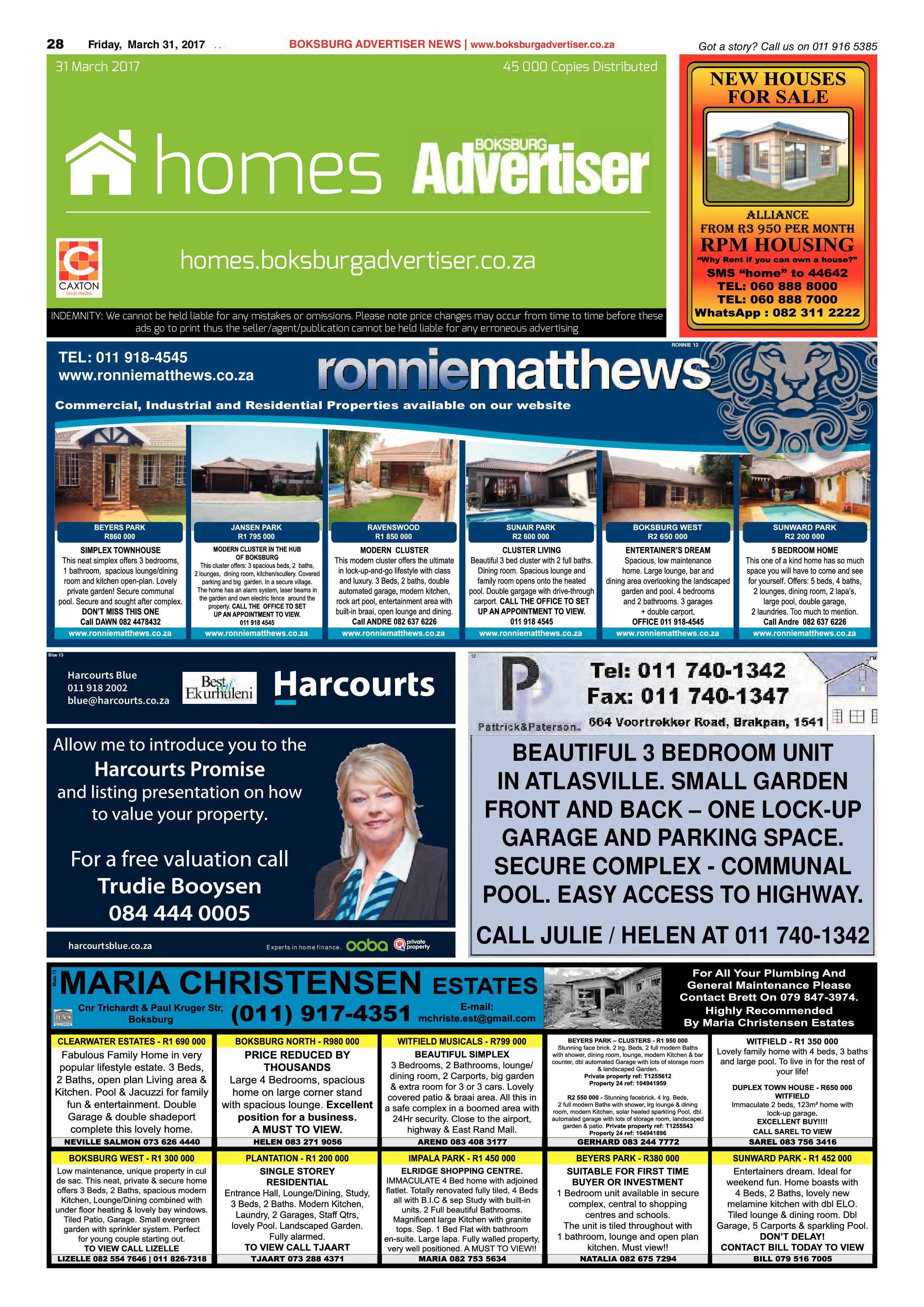 Boksburg Advertiser 28 March 2017 page 28