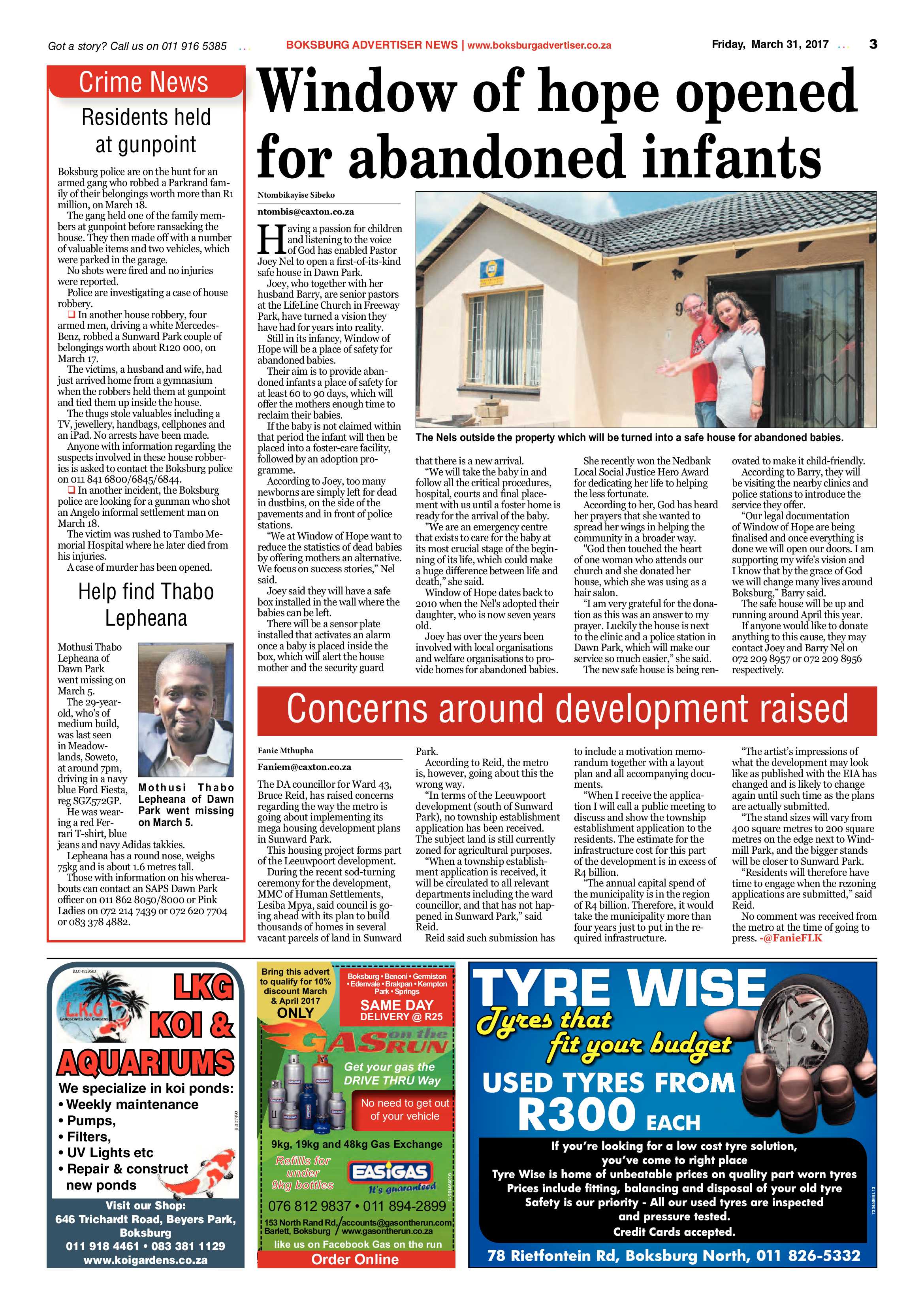 Boksburg Advertiser 28 March 2017 page 3