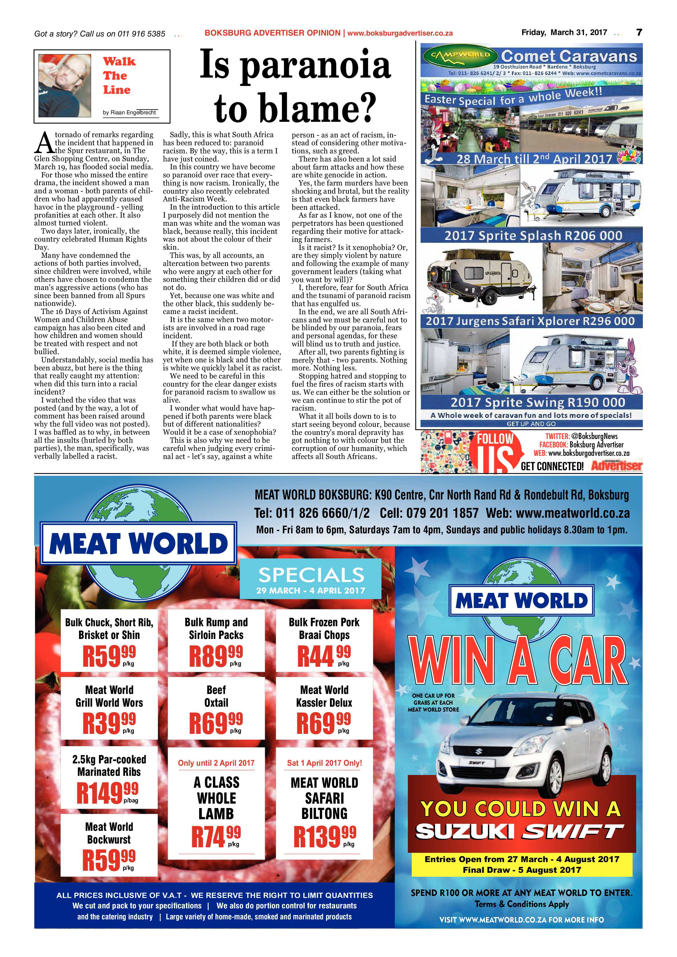 Boksburg Advertiser 28 March 2017 page 7