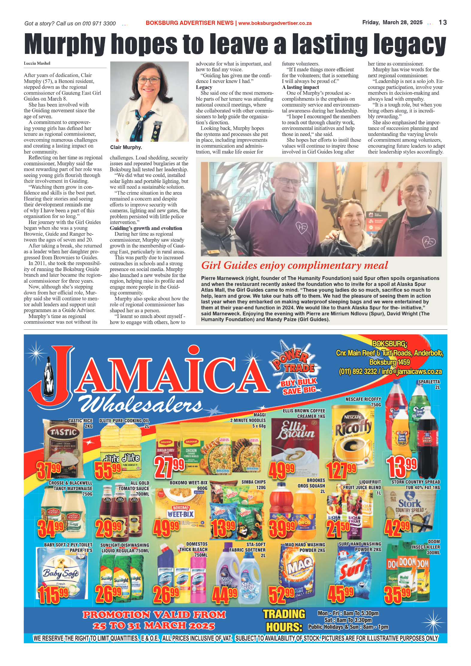 Boksburg Advertiser 28 March 2025 page 13