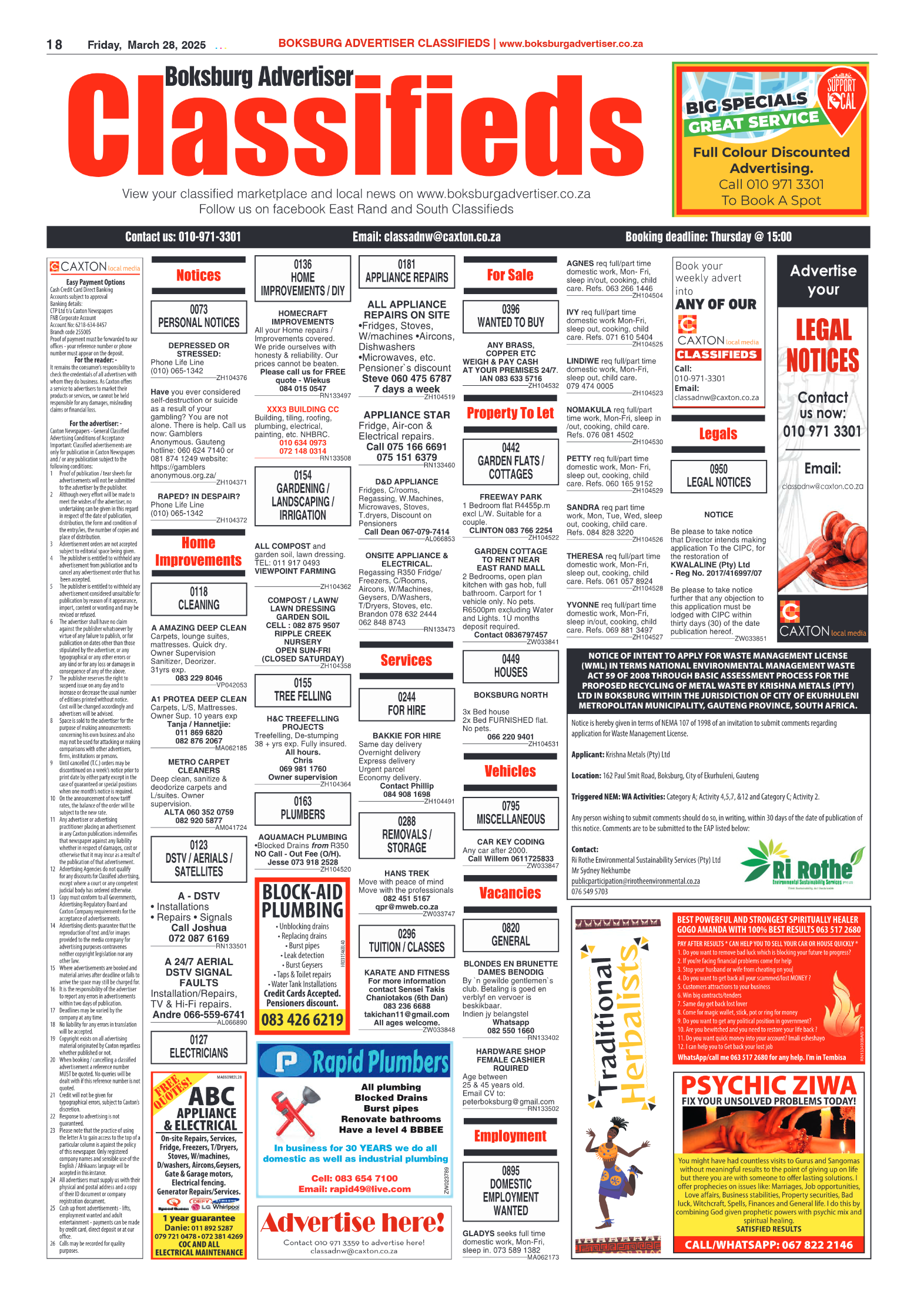 Boksburg Advertiser 28 March 2025 page 18