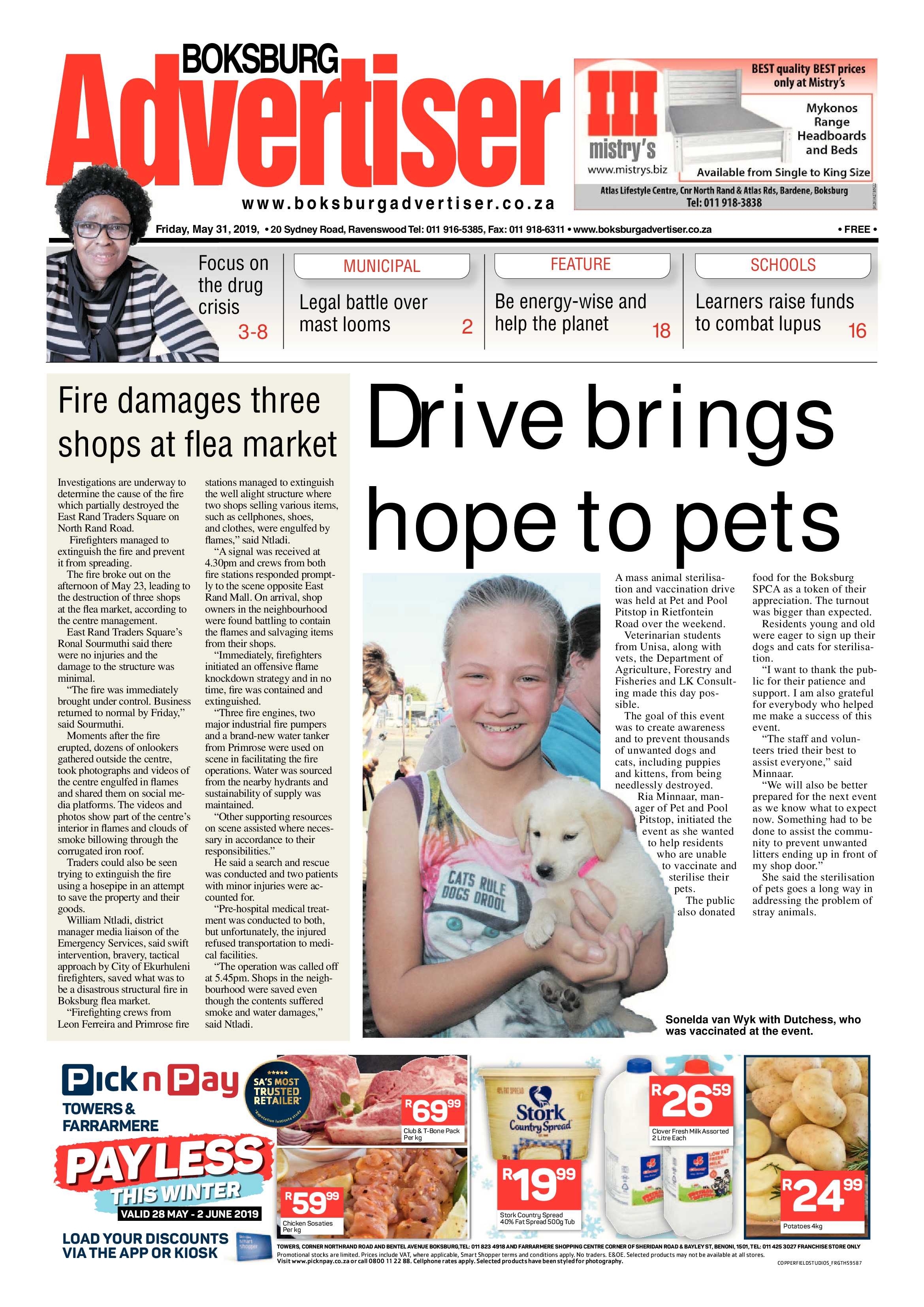 Boksburg Advertiser 28 May 2019 page 1