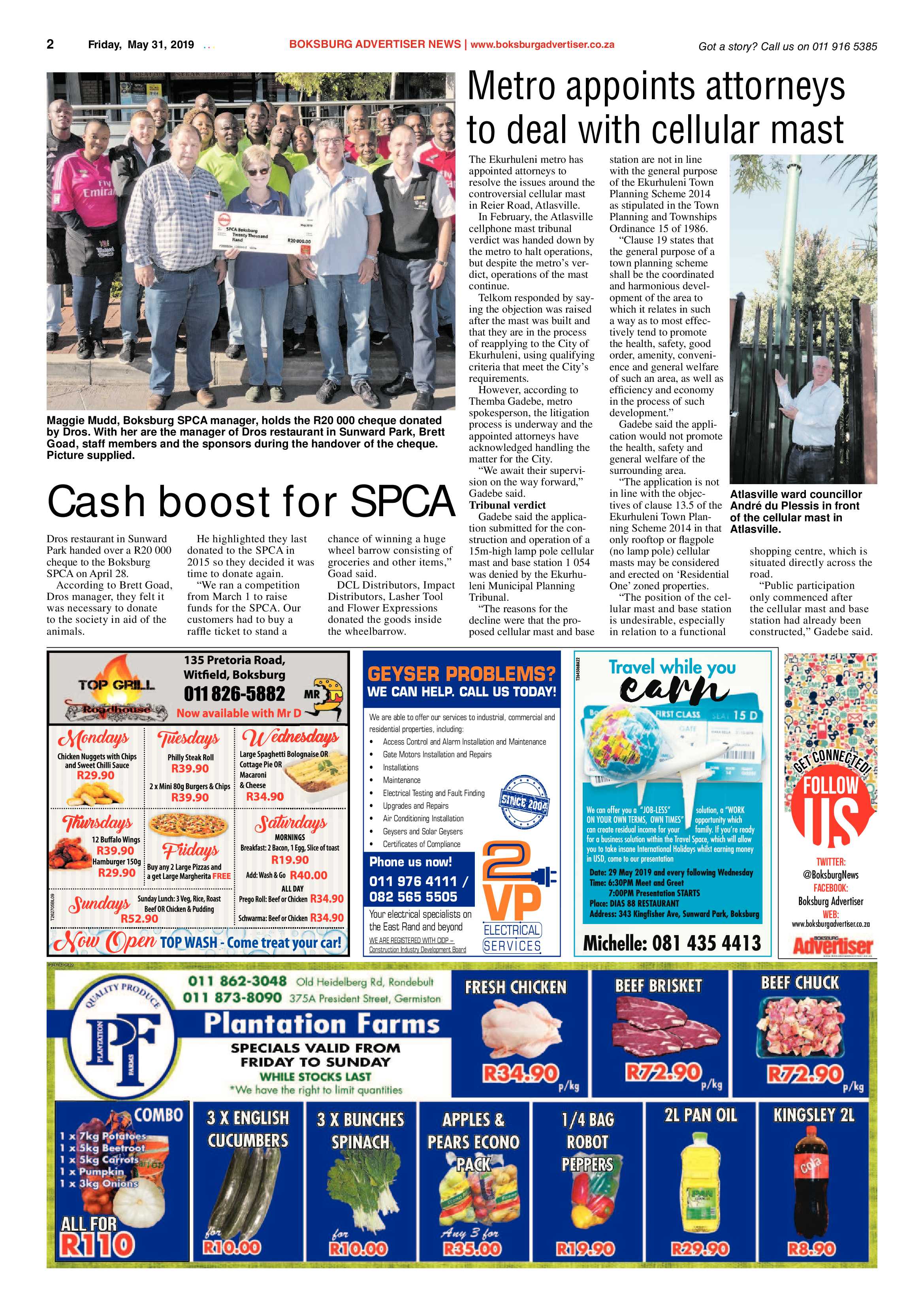 Boksburg Advertiser 28 May 2019 page 2