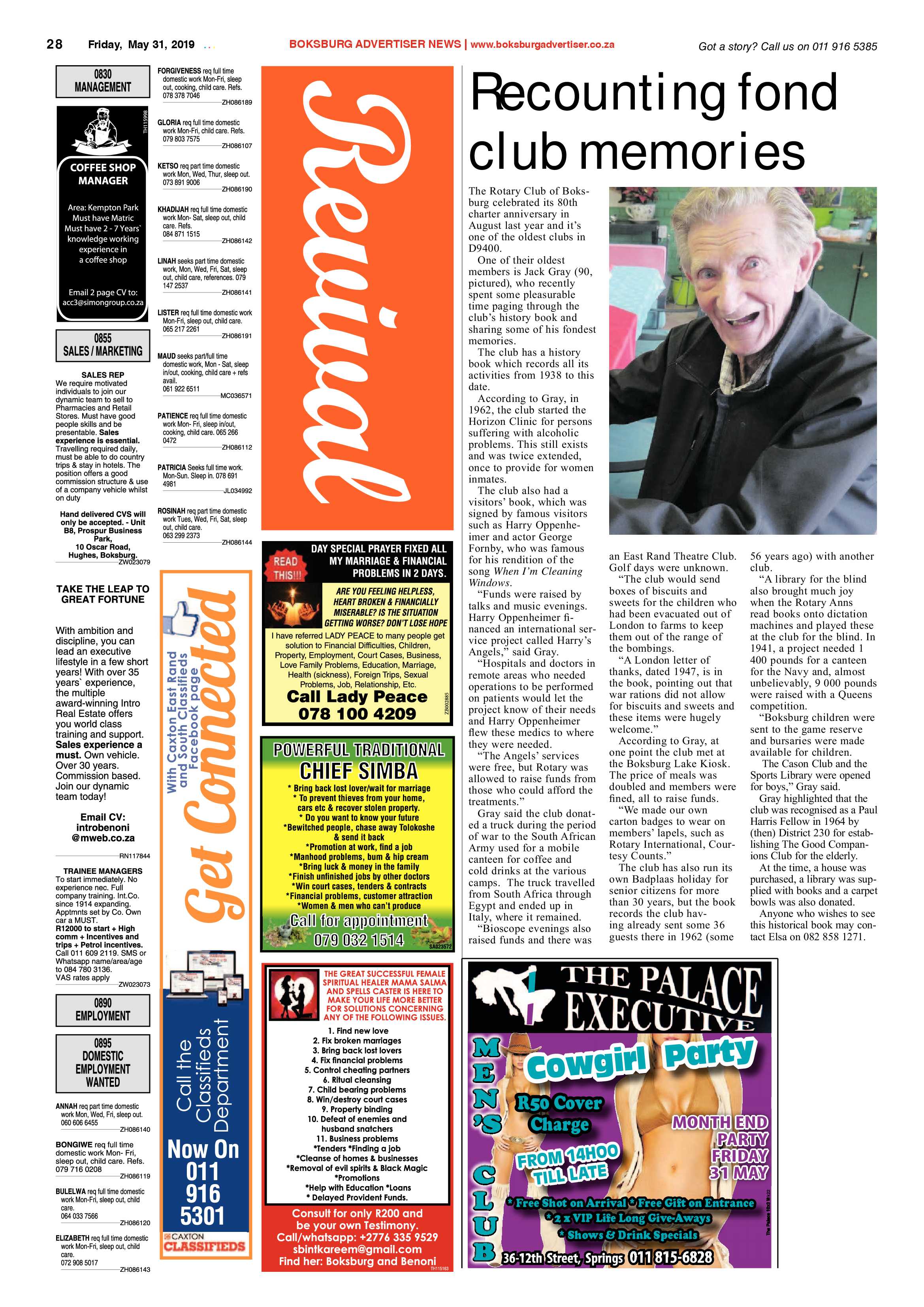 Boksburg Advertiser 28 May 2019 page 28