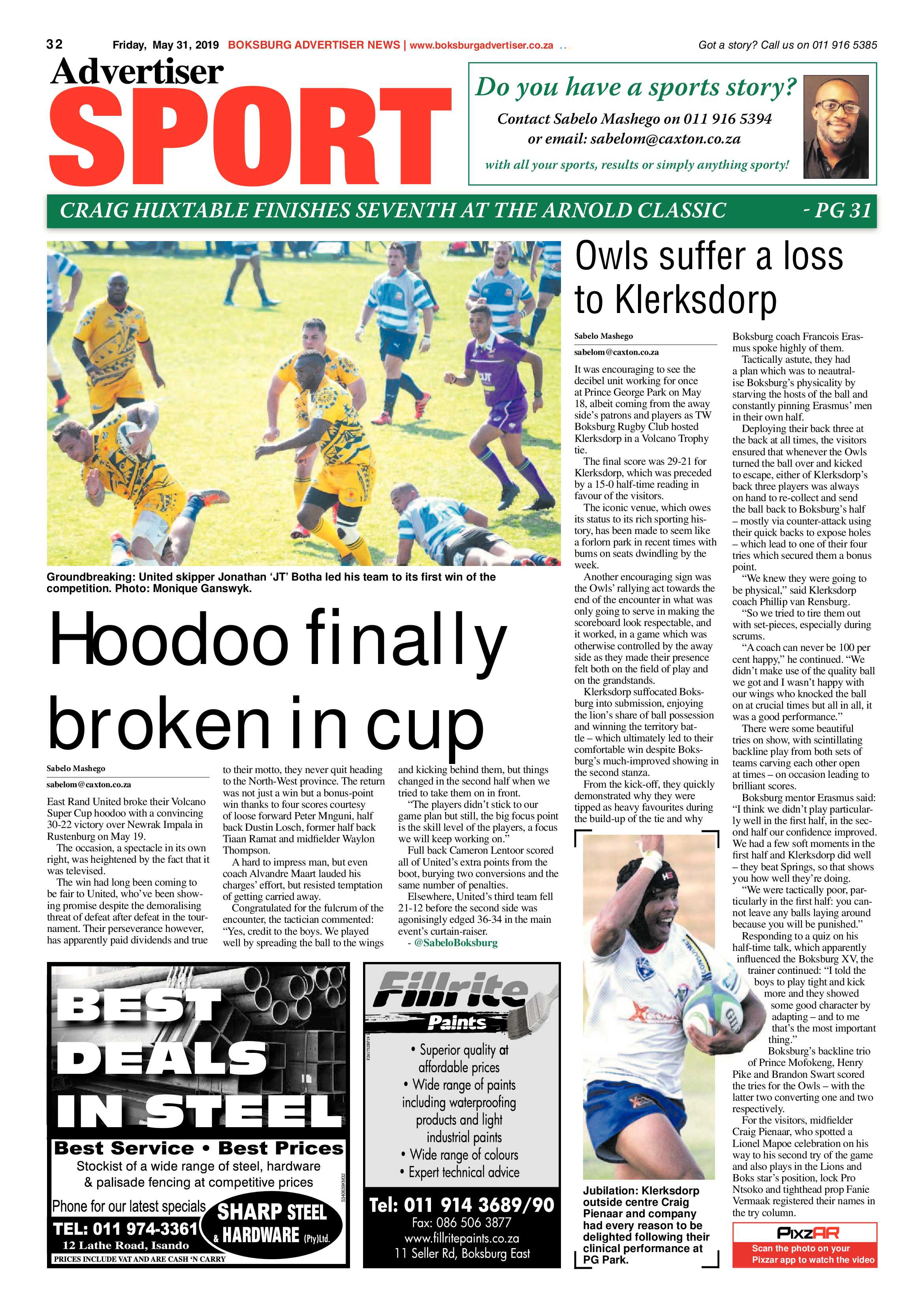 Boksburg Advertiser 28 May 2019 page 32