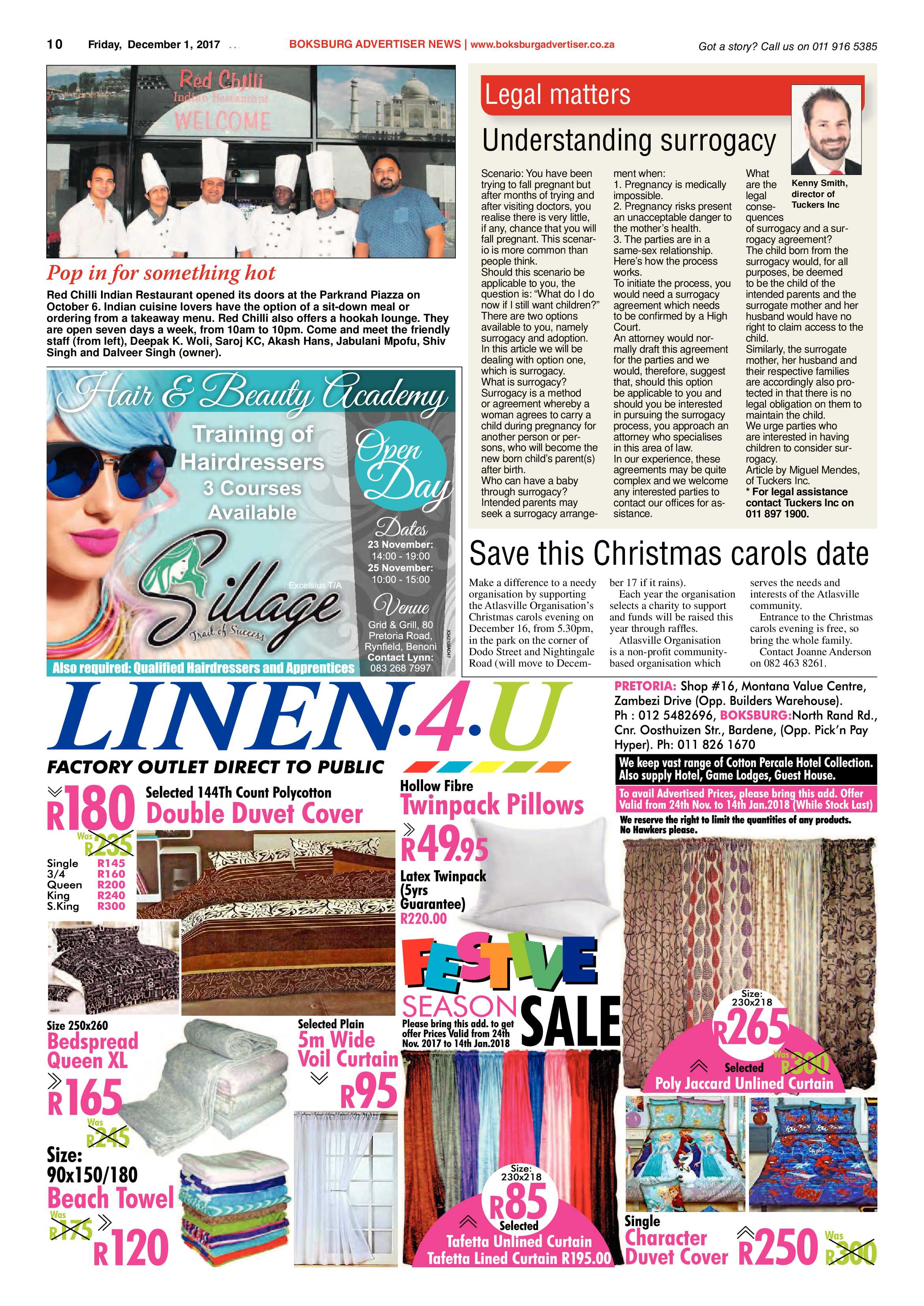 Boksburg Advertiser 28 November 2017 page 10
