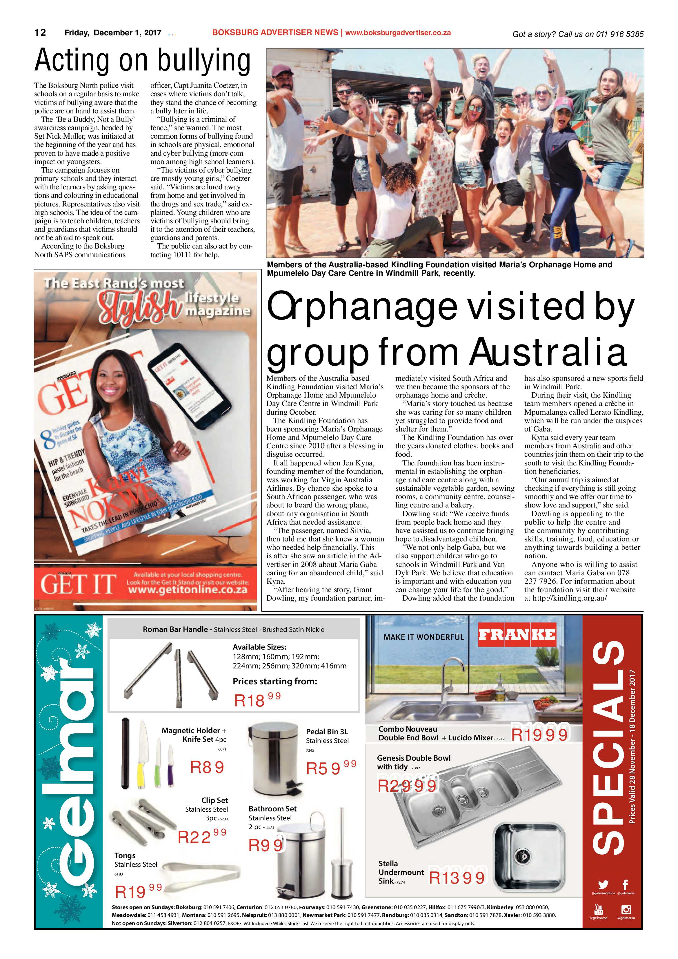 Boksburg Advertiser 28 November 2017 page 12