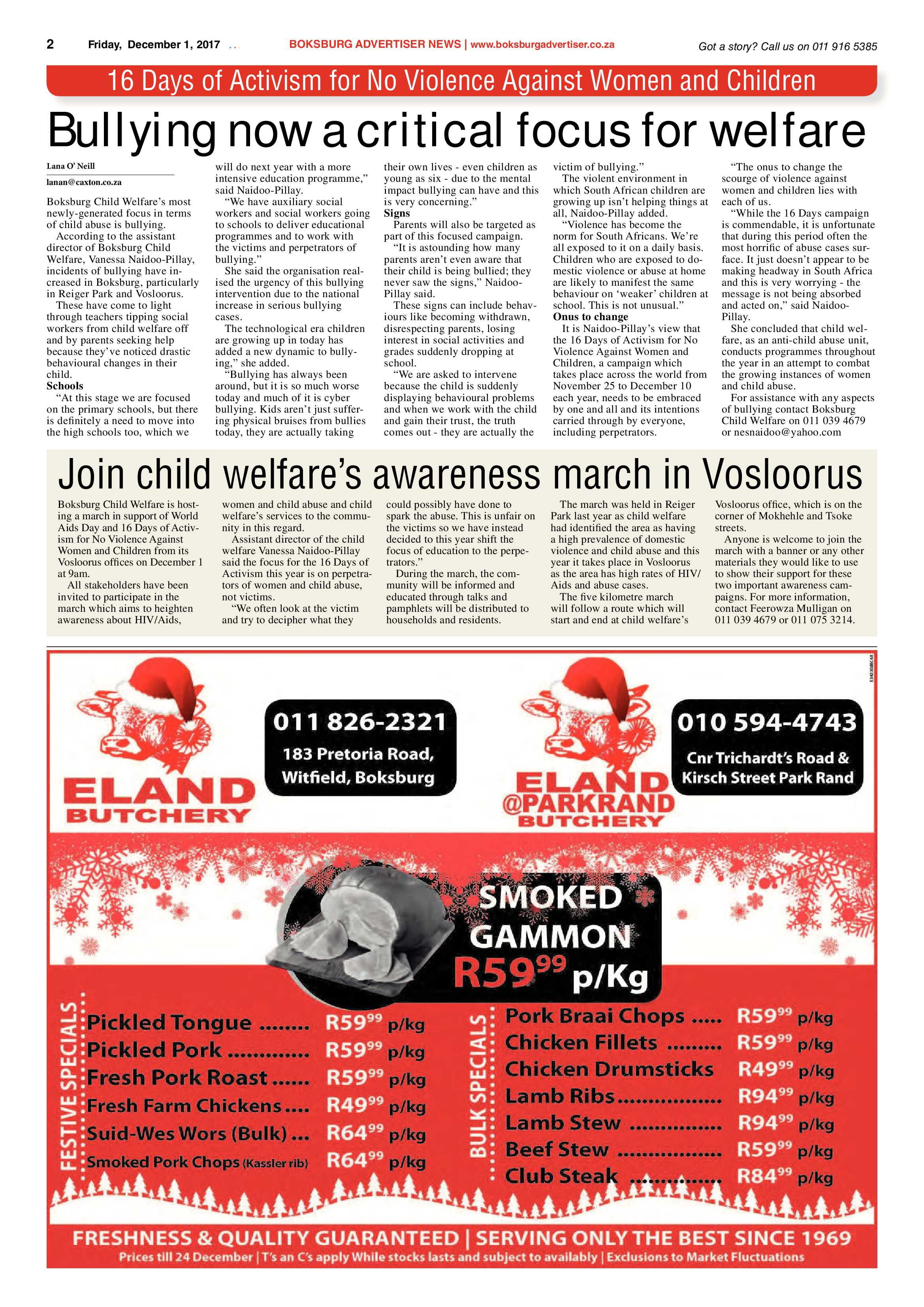 Boksburg Advertiser 28 November 2017 page 2