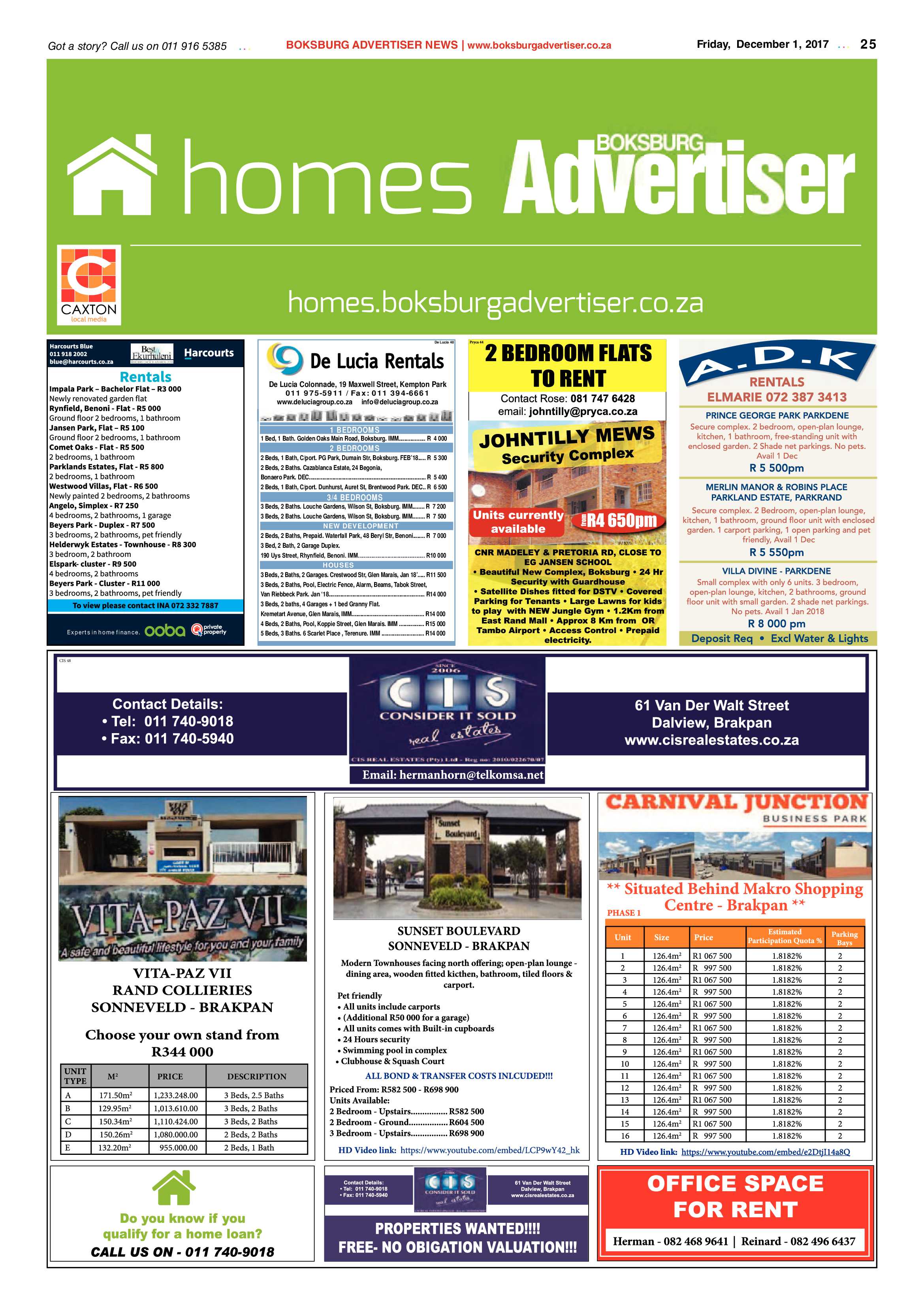 Boksburg Advertiser 28 November 2017 page 25