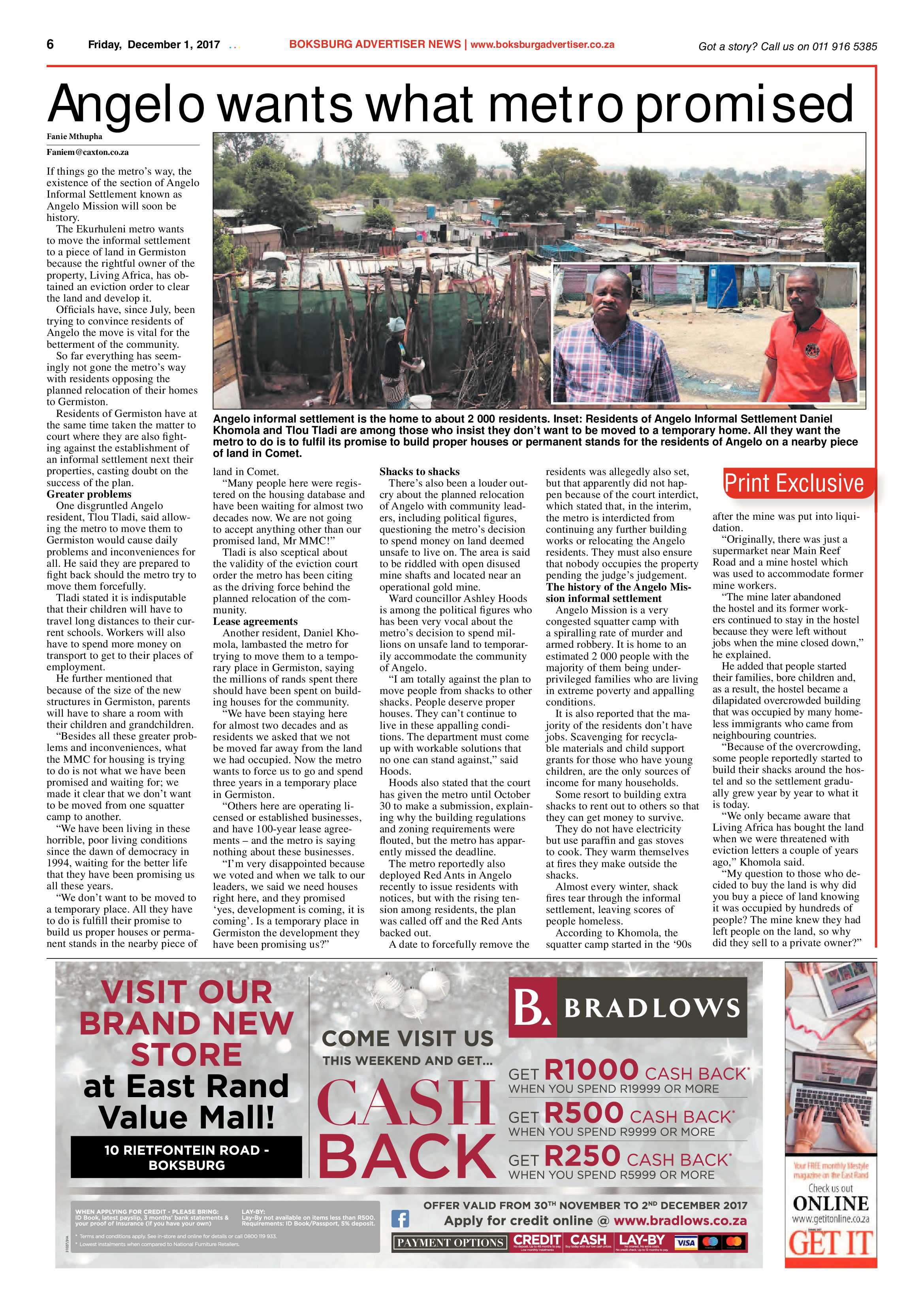 Boksburg Advertiser 28 November 2017 page 6