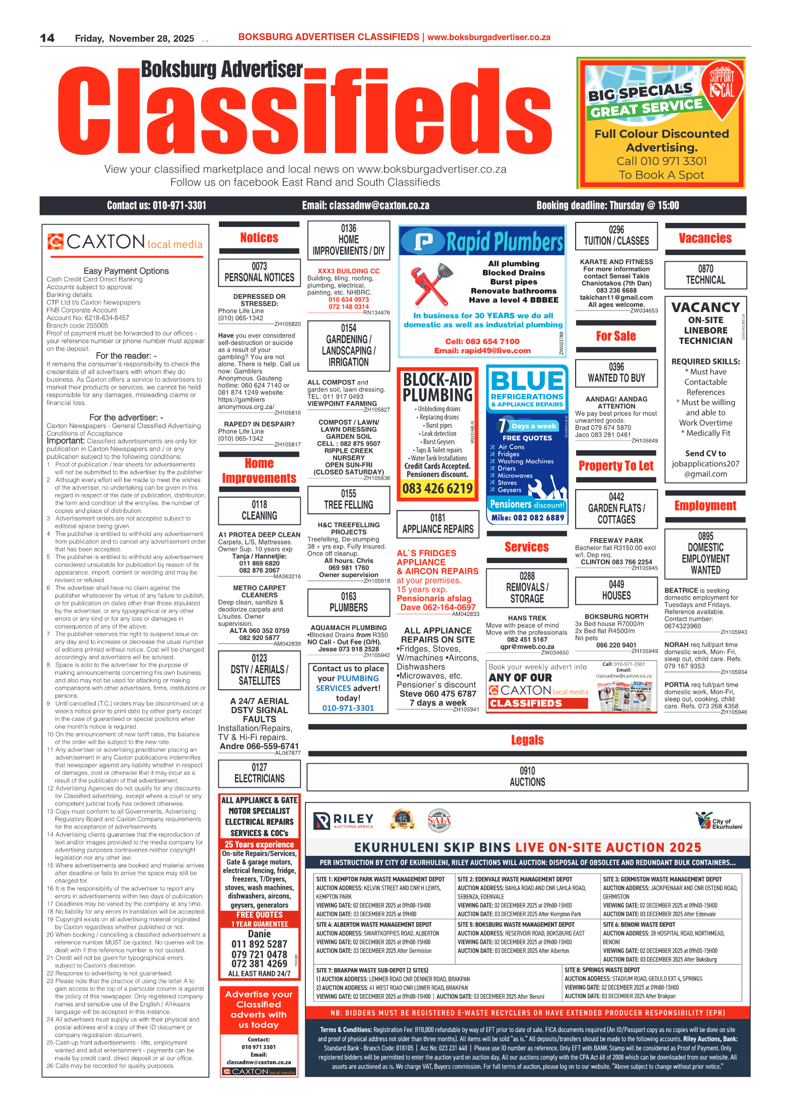 Boksburg Advertiser 28 November 2025 page 14