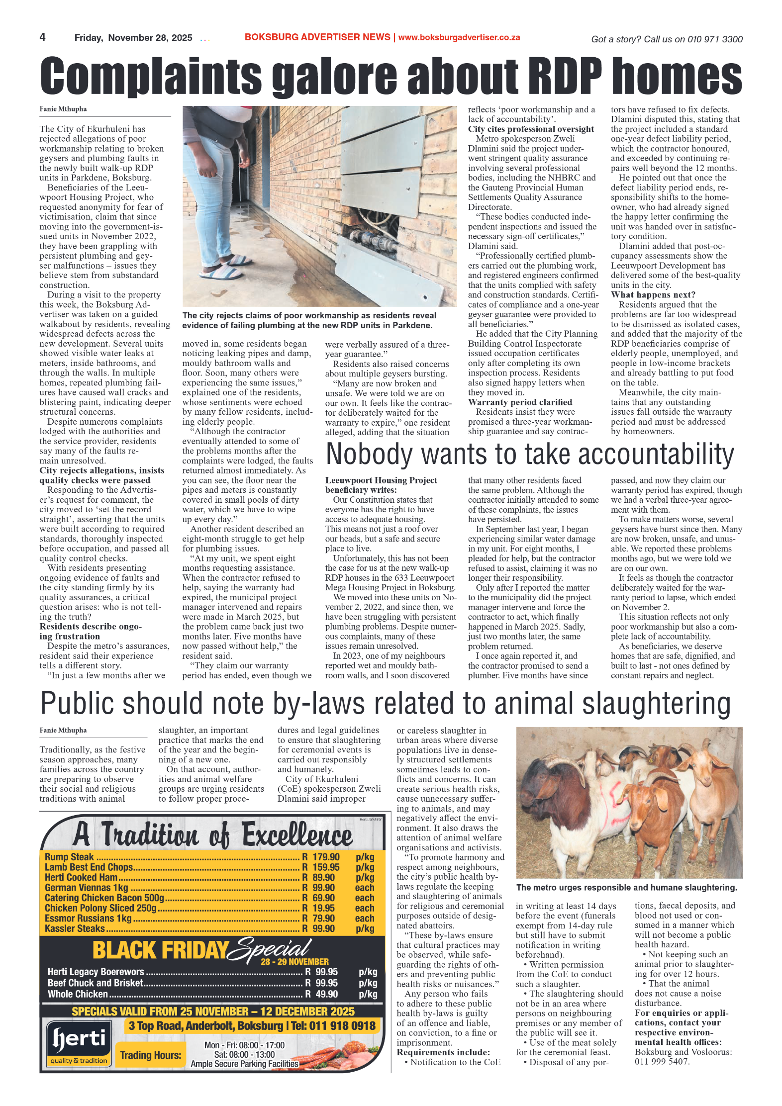 Boksburg Advertiser 28 November 2025 page 4