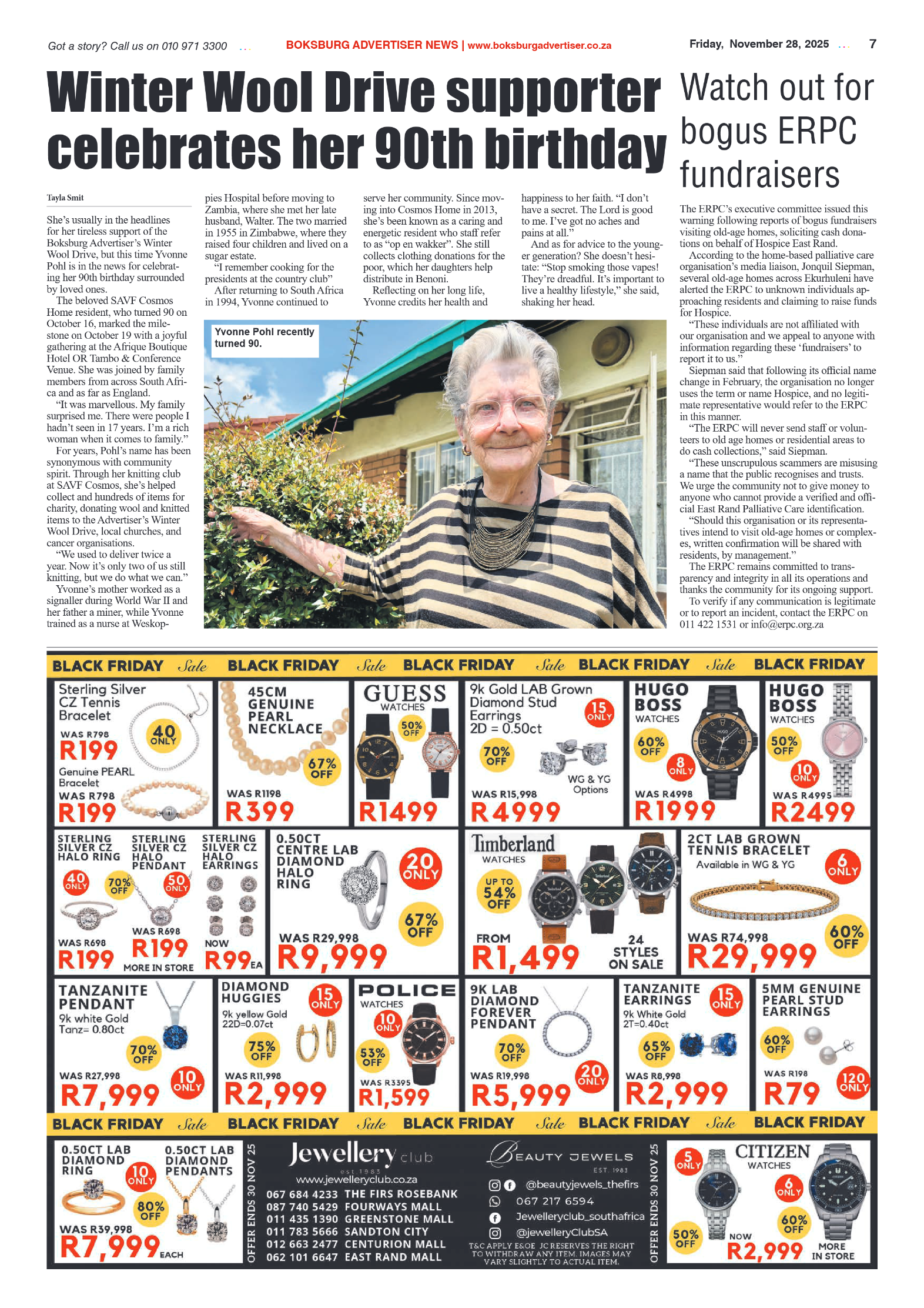 Boksburg Advertiser 28 November 2025 page 7