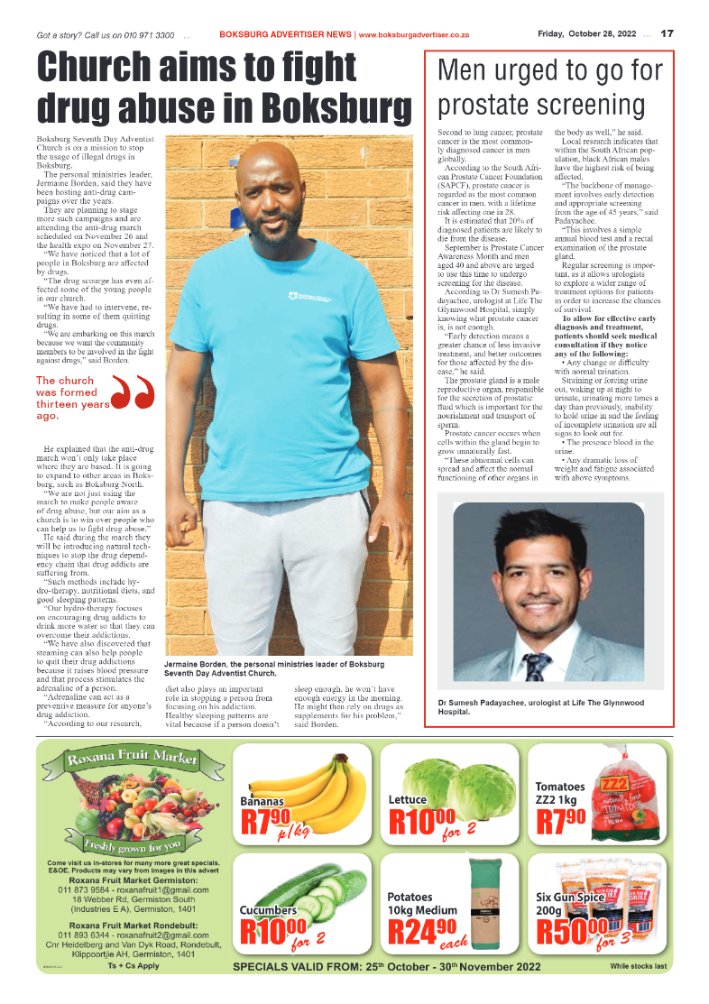 Boksburg Advertiser 28 October 2022 page 17