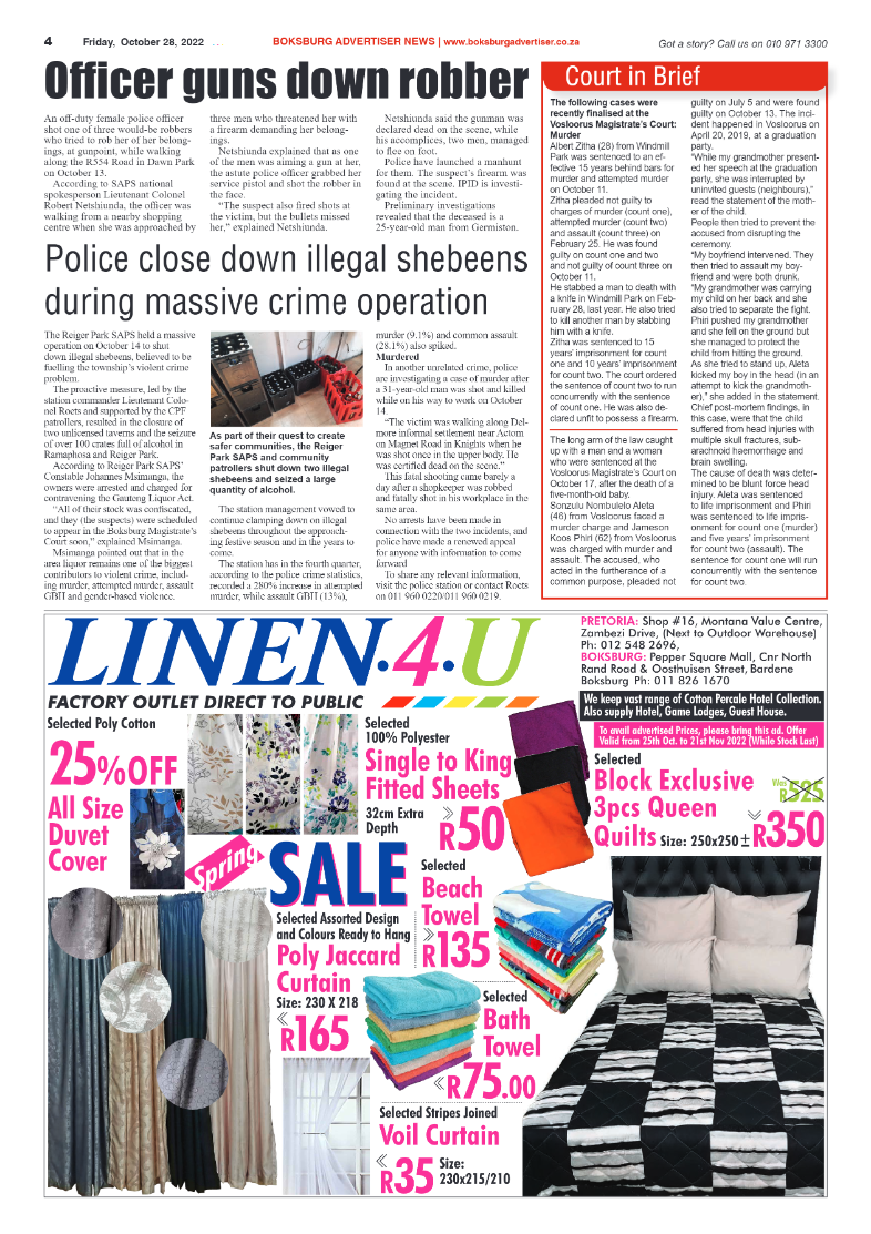 Boksburg Advertiser 28 October 2022 page 4