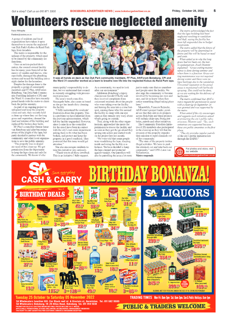 Boksburg Advertiser 28 October 2022 page 5