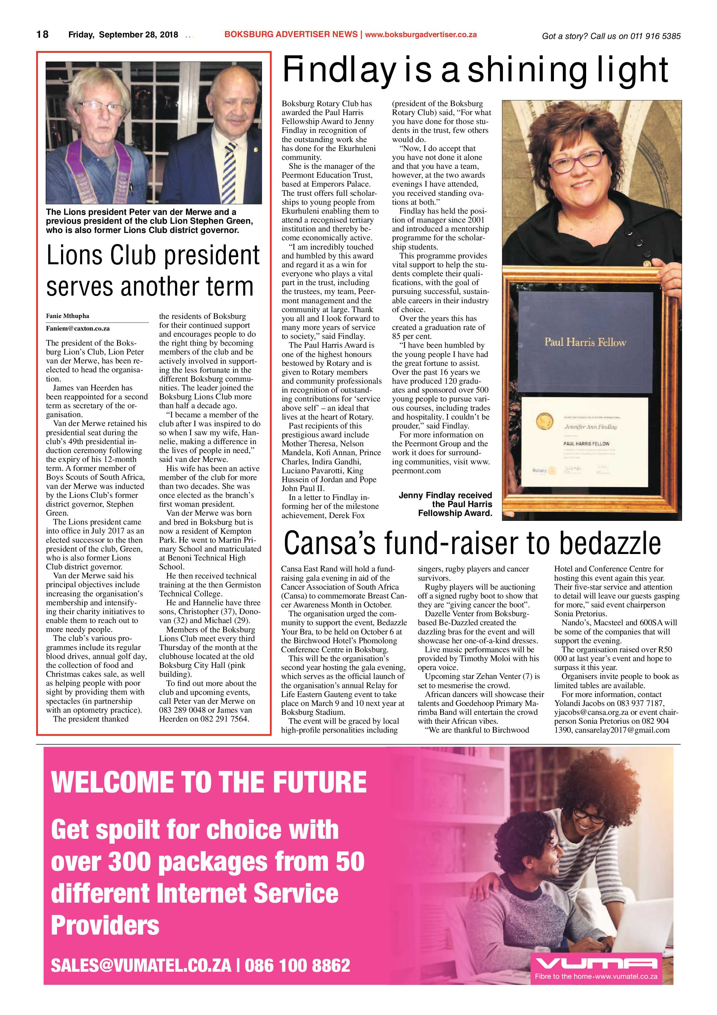 Boksburg Advertiser 25 September 2018 page 18