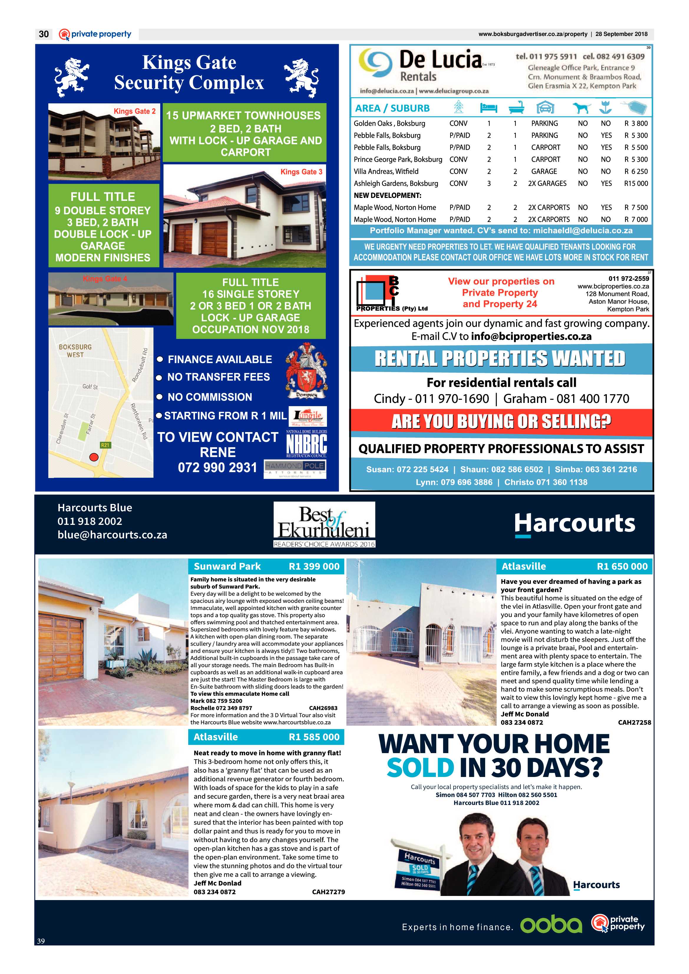 Boksburg Advertiser 25 September 2018 page 30