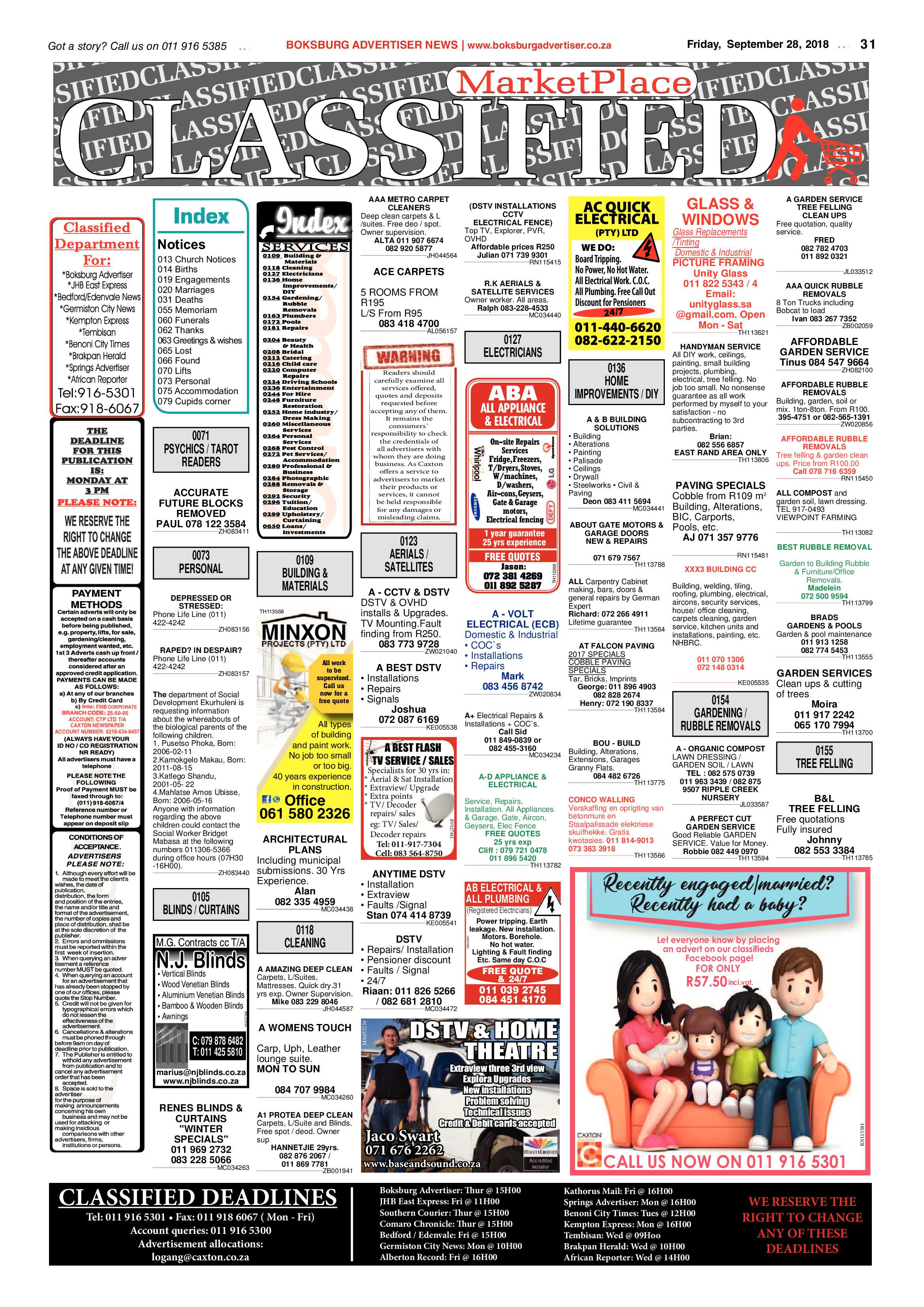 Boksburg Advertiser 25 September 2018 page 31