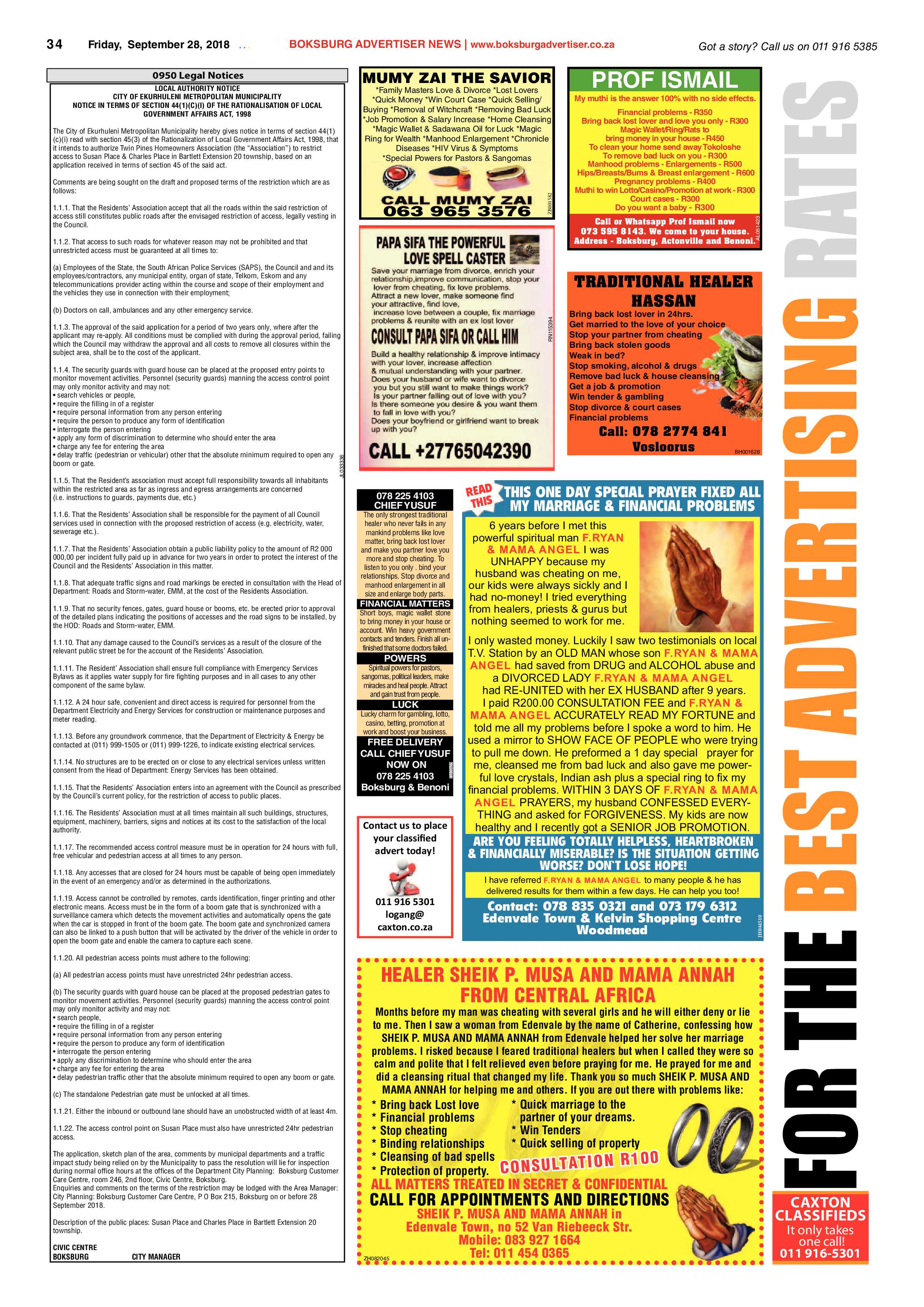 Boksburg Advertiser 25 September 2018 page 34