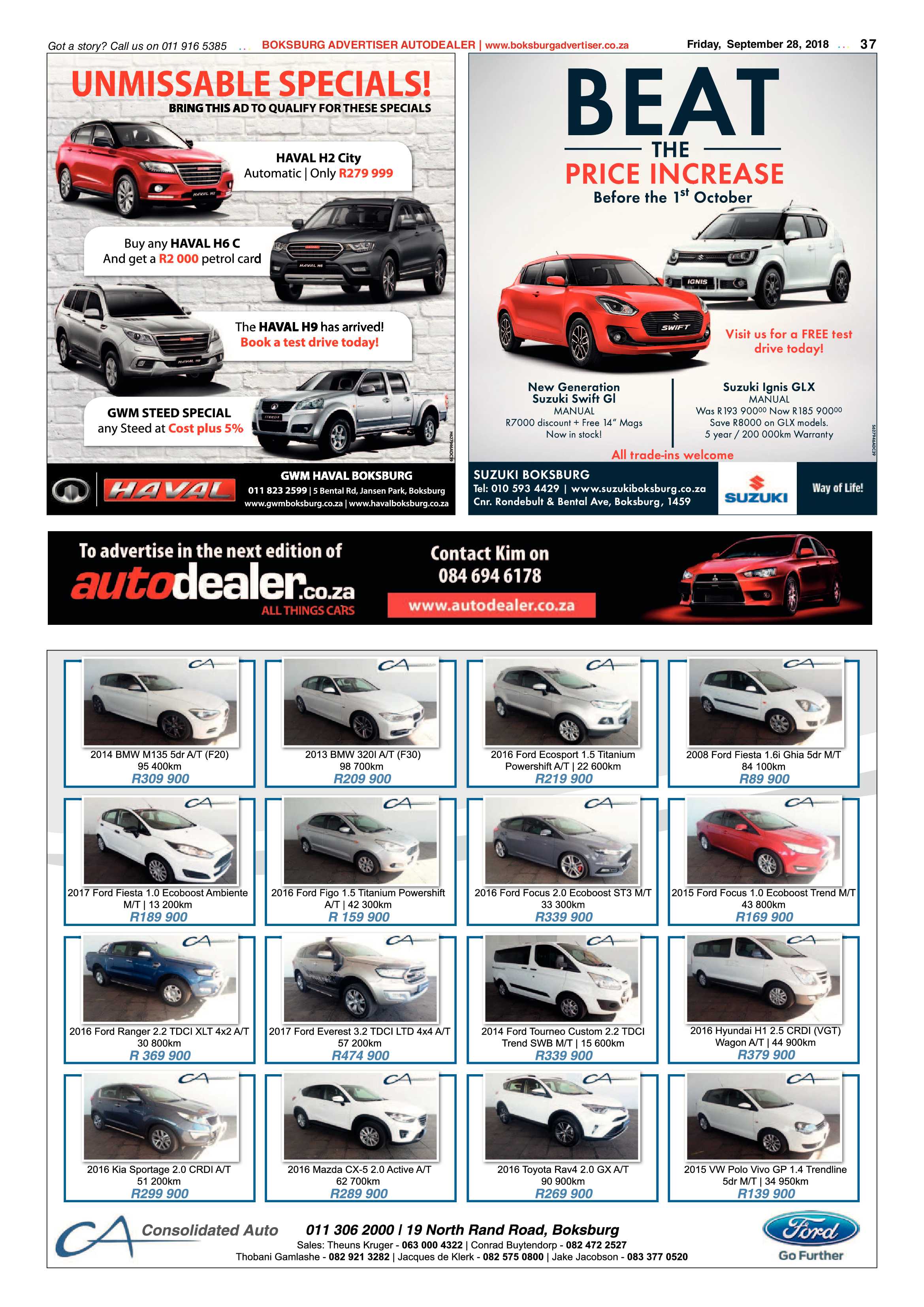 Boksburg Advertiser 25 September 2018 page 37