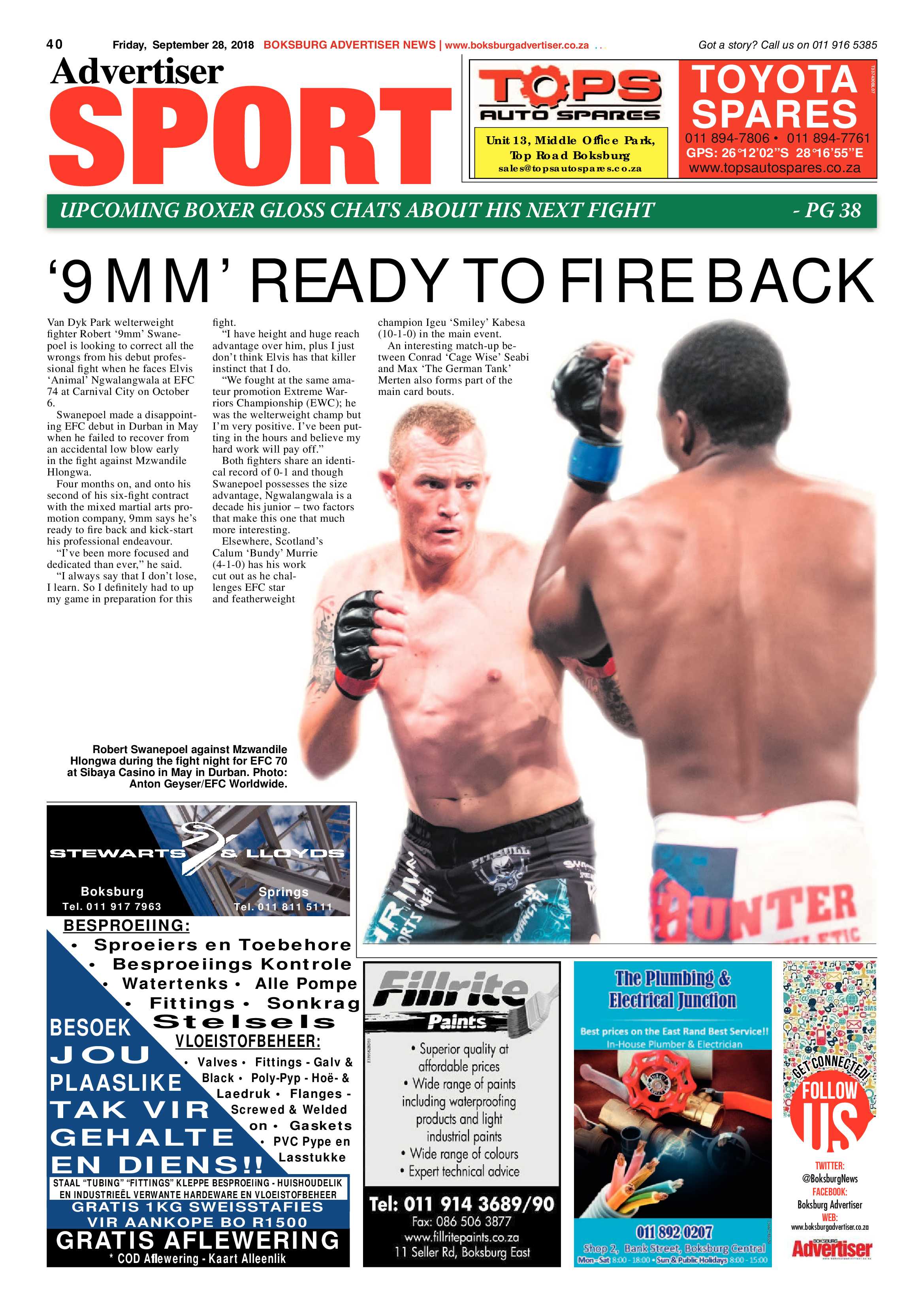 Boksburg Advertiser 25 September 2018 page 40
