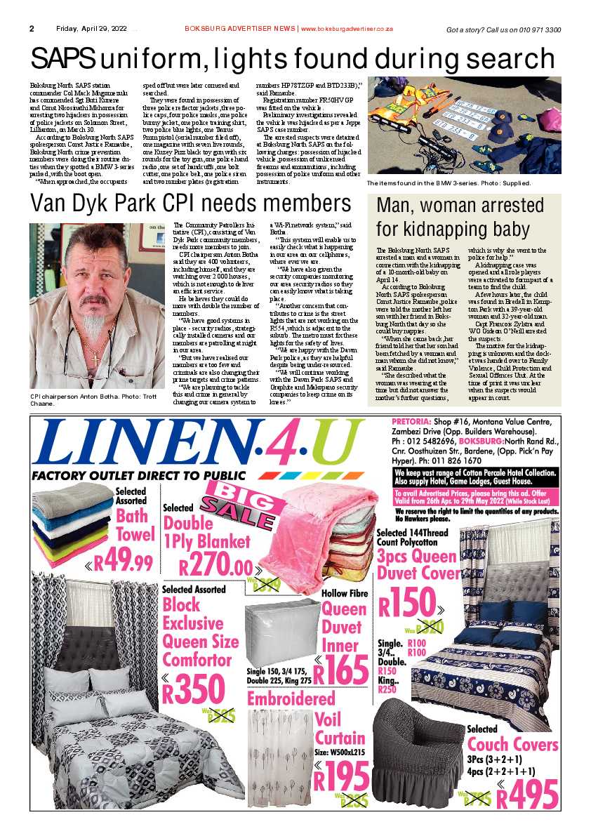 Boksburg Advertiser 29 April 2022 page 2