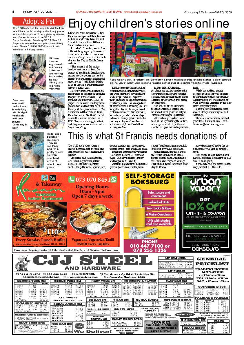 Boksburg Advertiser 29 April 2022 page 4