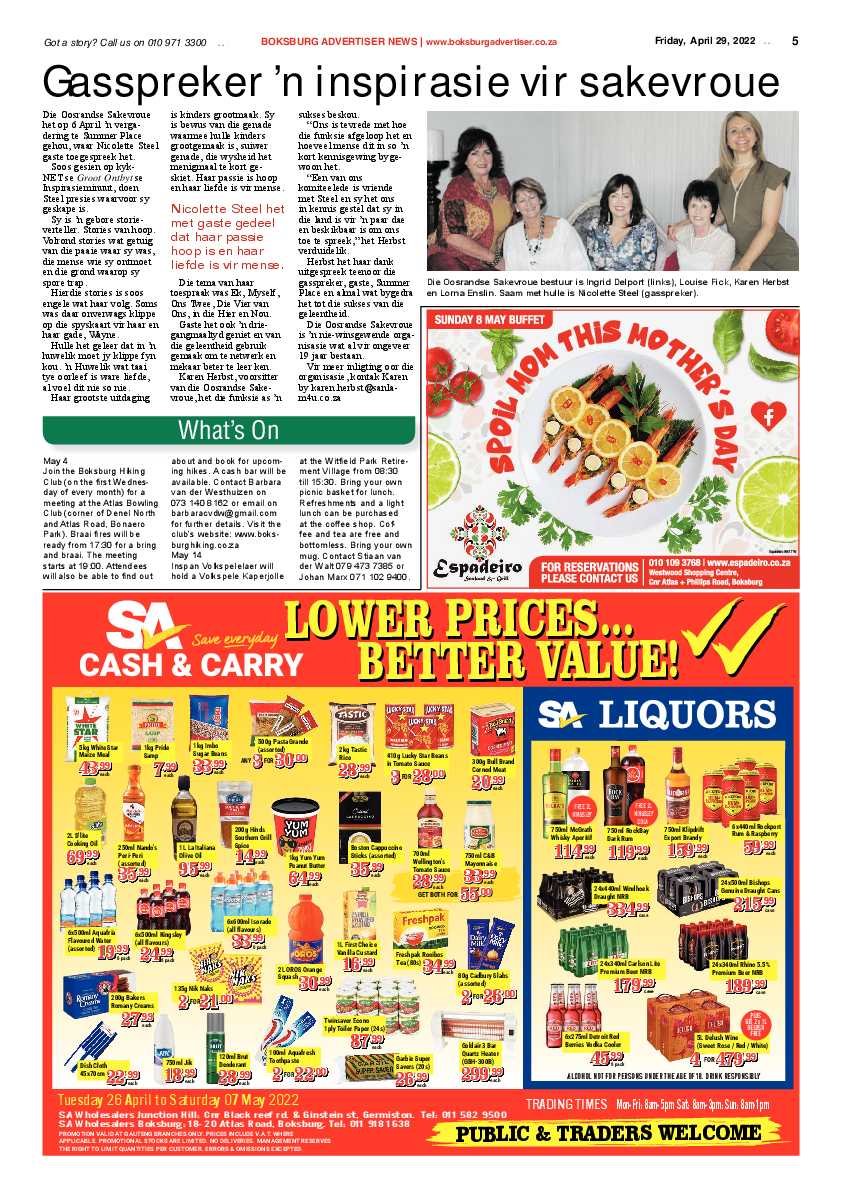 Boksburg Advertiser 29 April 2022 page 5