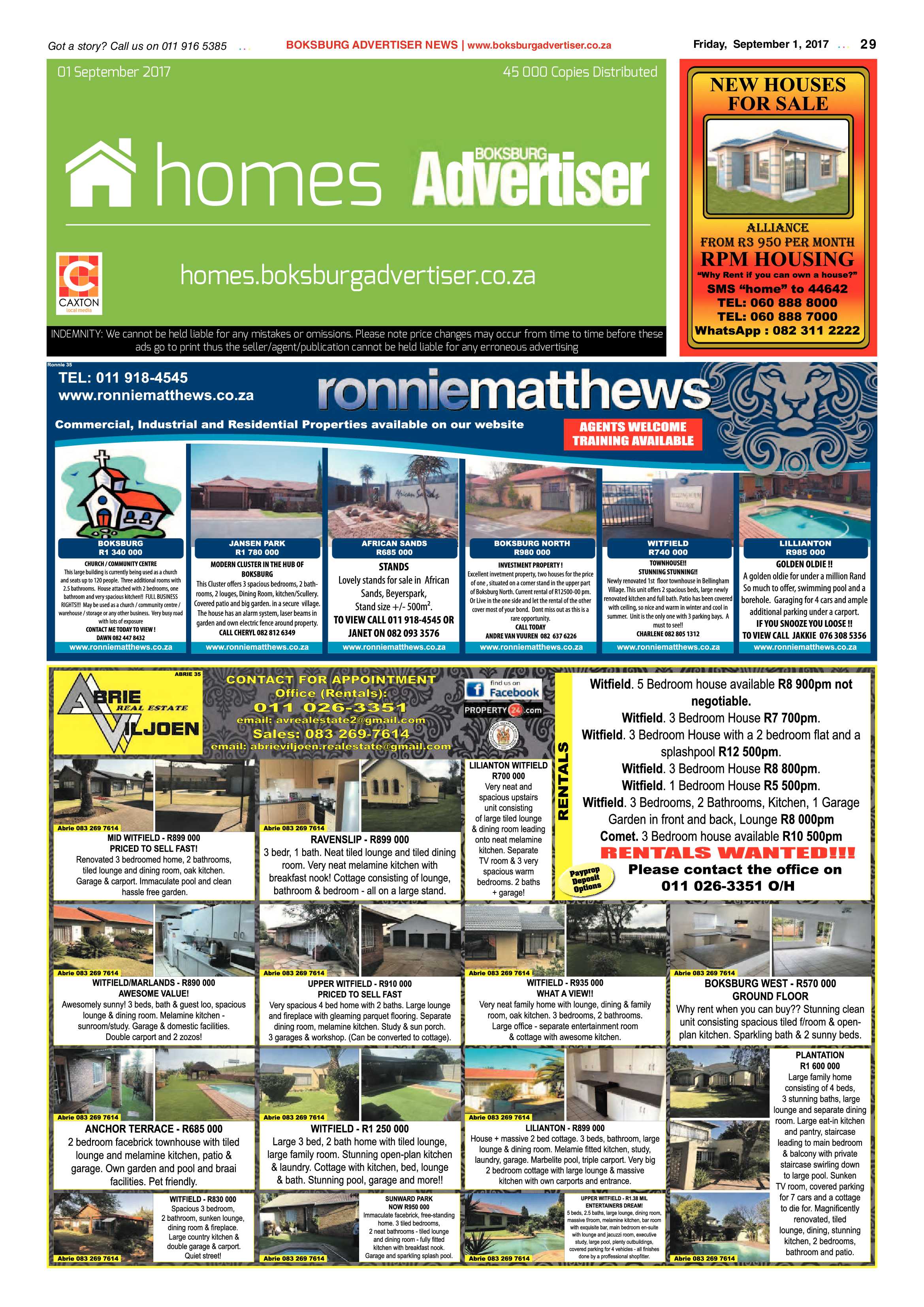 Boksburg Advertiser 29 August 2017 page 29